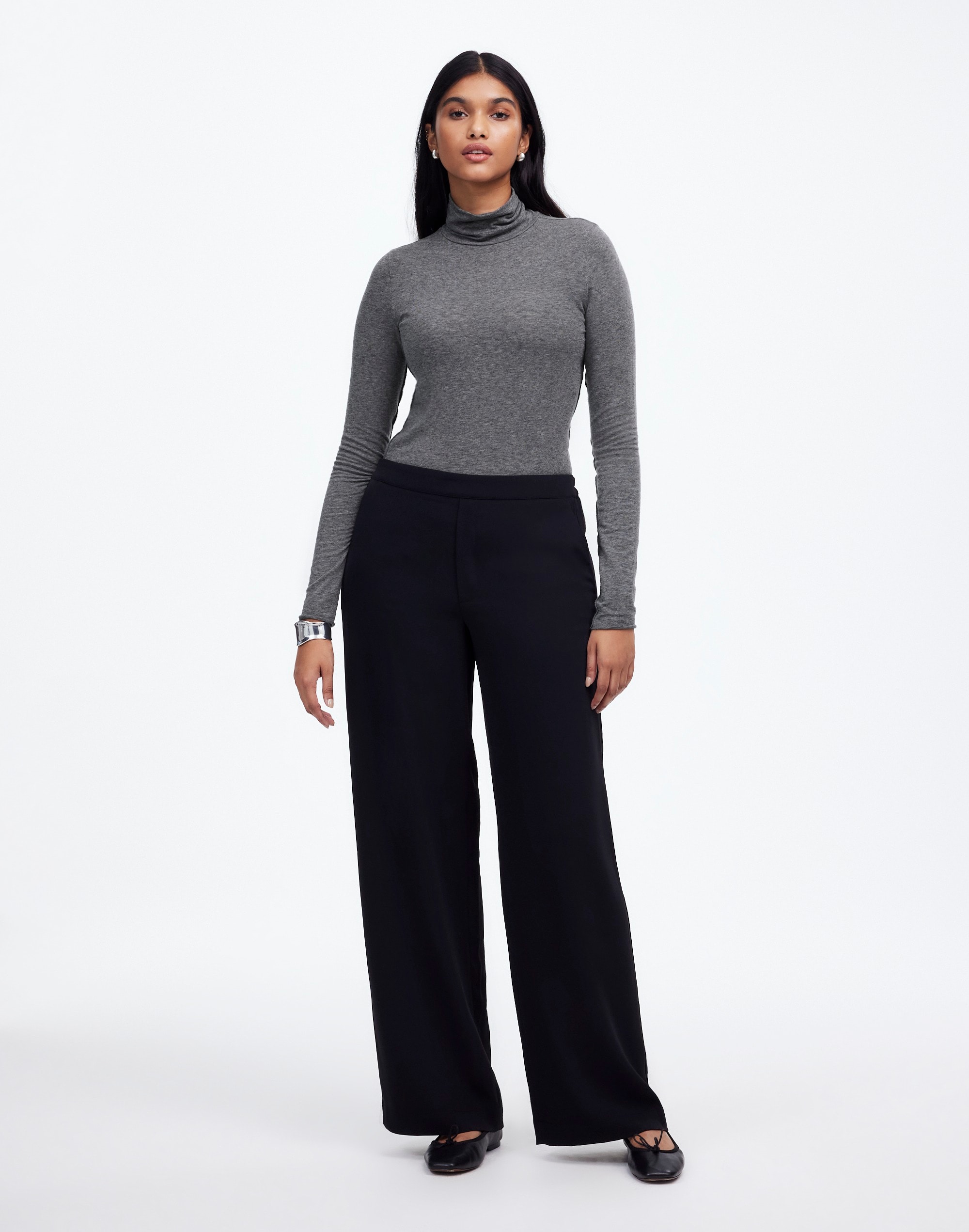 Wool-Blend Turtleneck Long-Sleeve Tee | Madewell