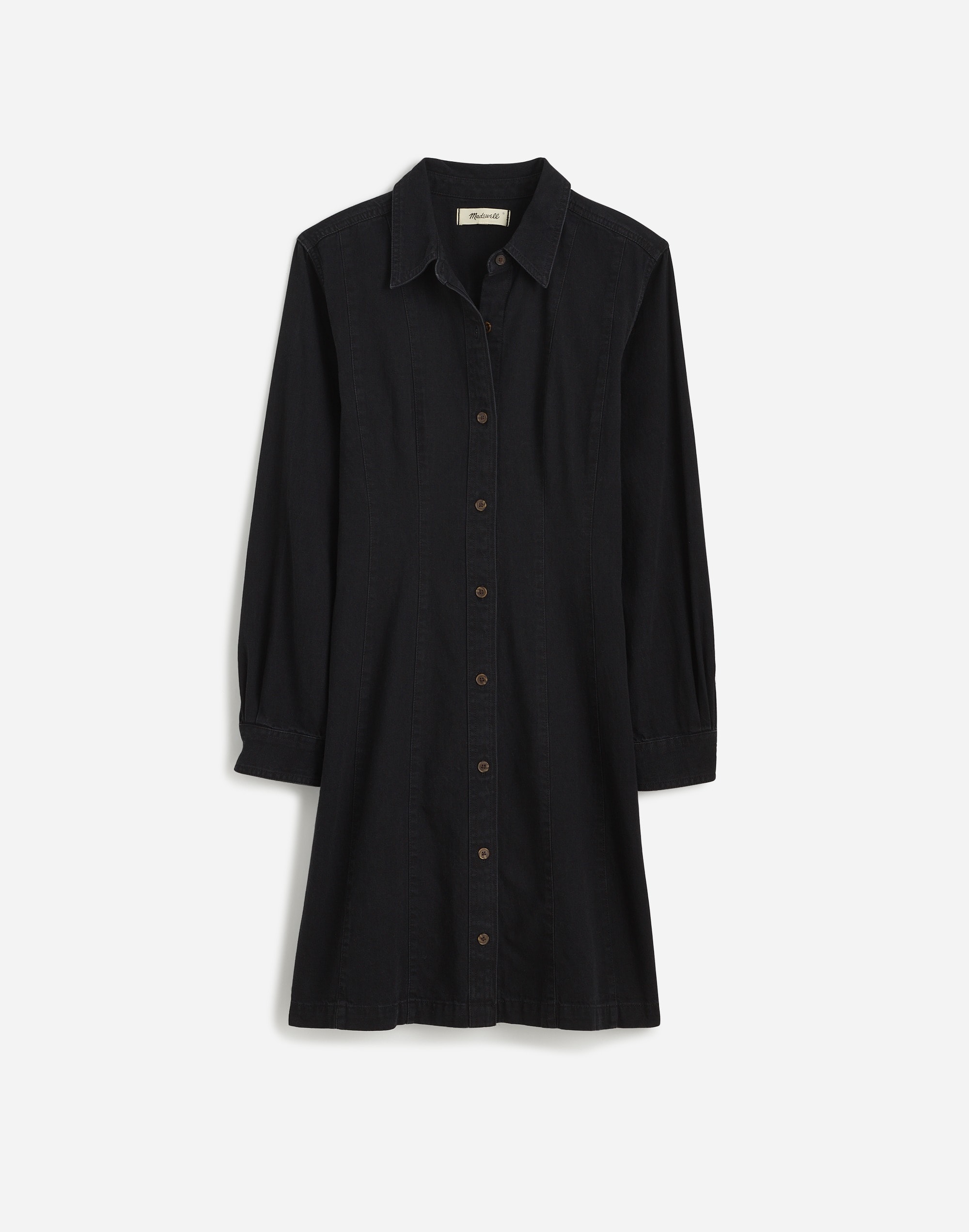 Denim Seamed Mini Dress Washed Black | Madewell