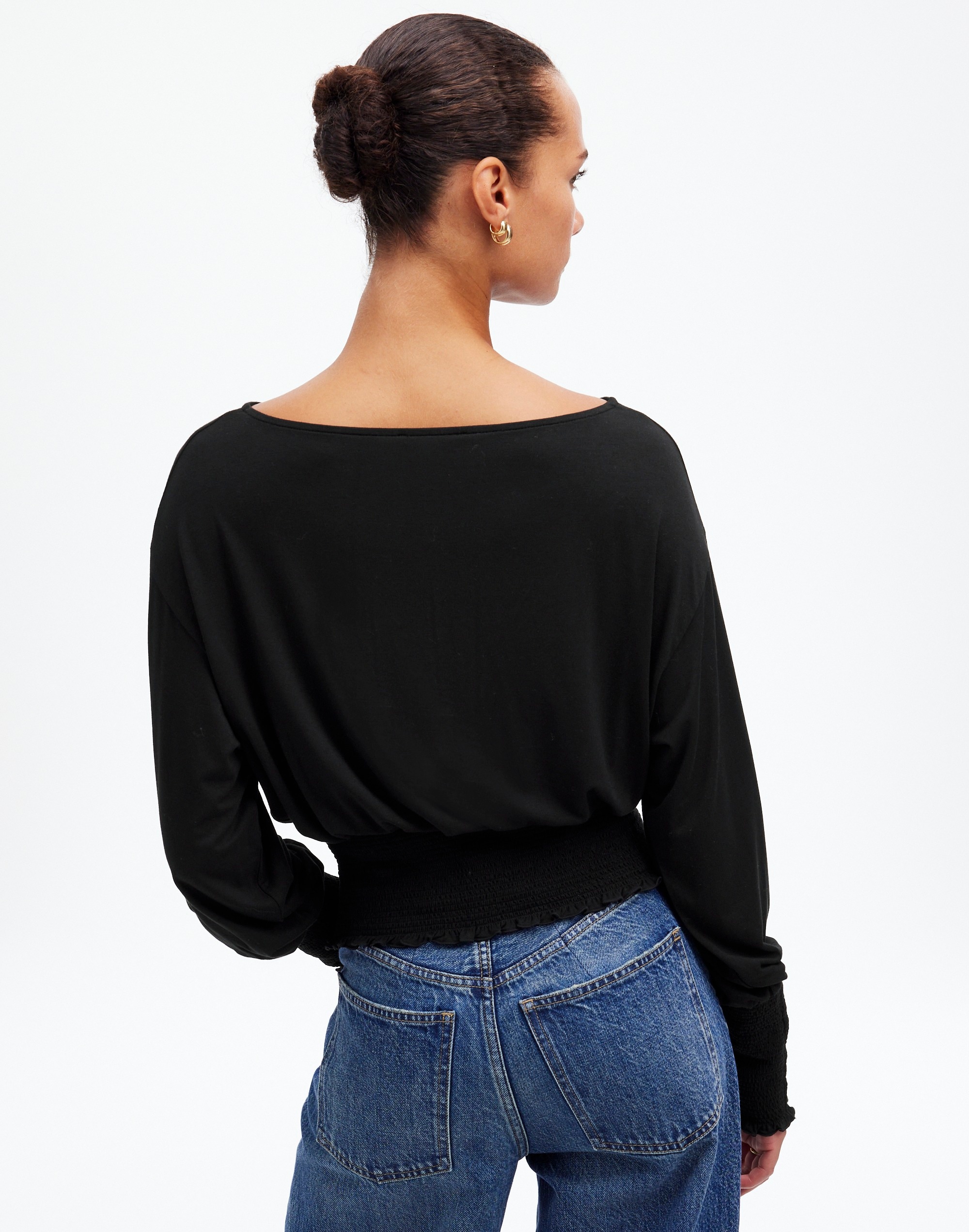 Cinched Long-Sleeve Top | Madewell