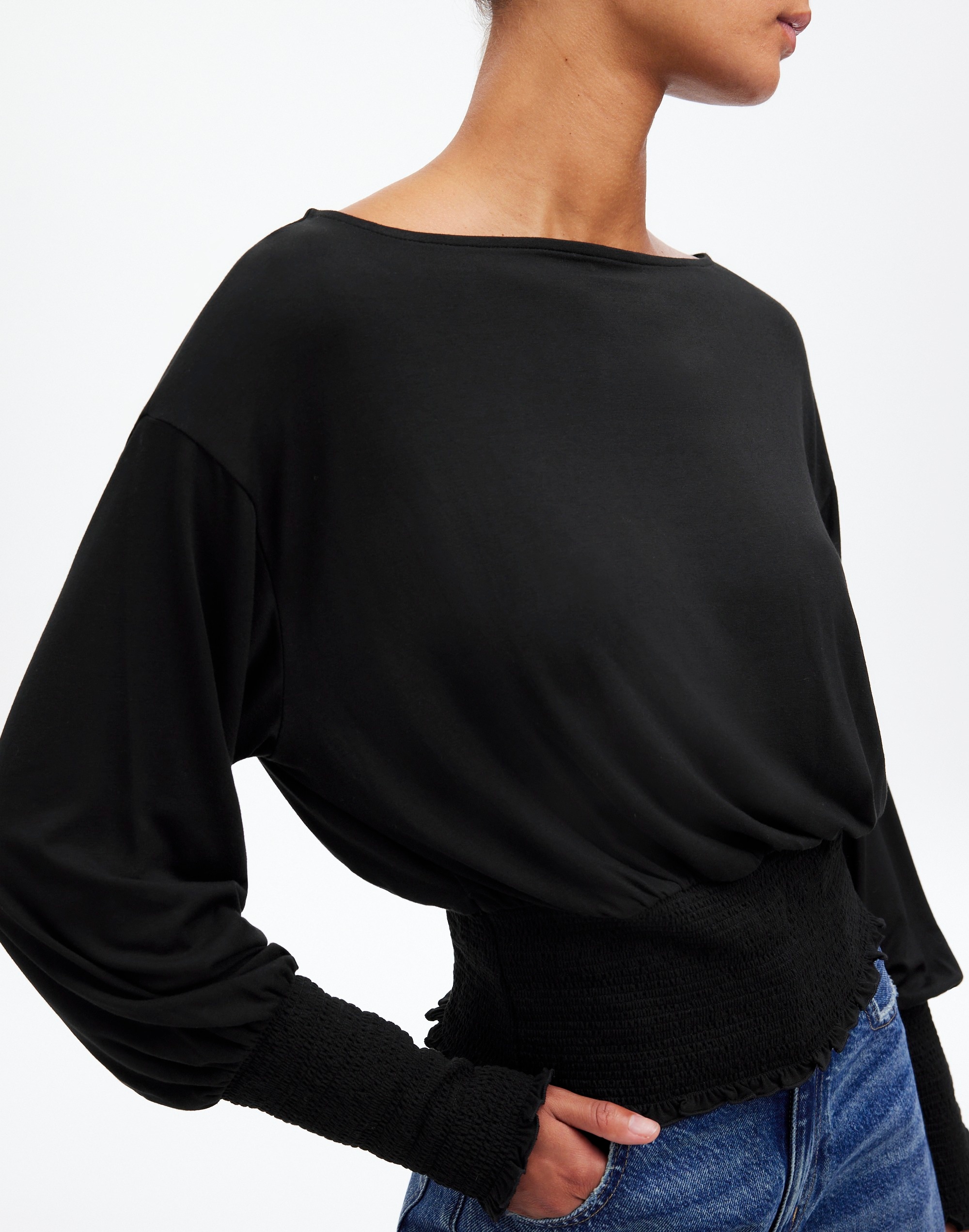 Cinched Long-Sleeve Top | Madewell