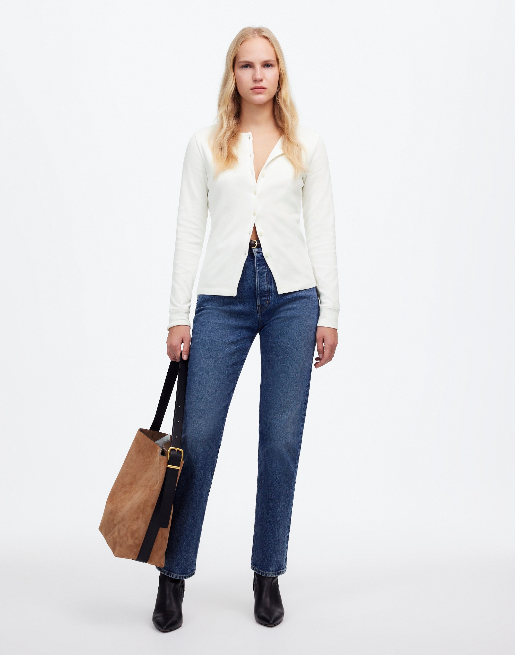 Ribbed Button-Front Cardigan | Madewell