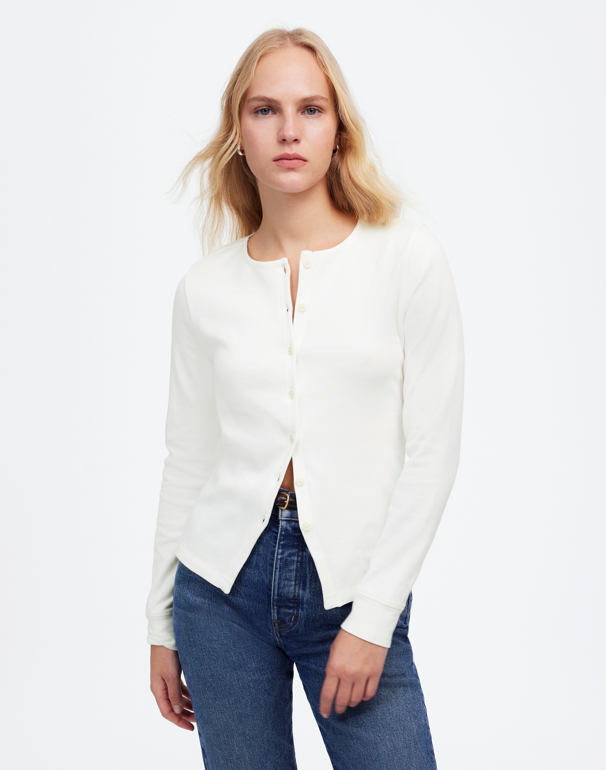 Ribbed Button-Front Cardigan | Madewell