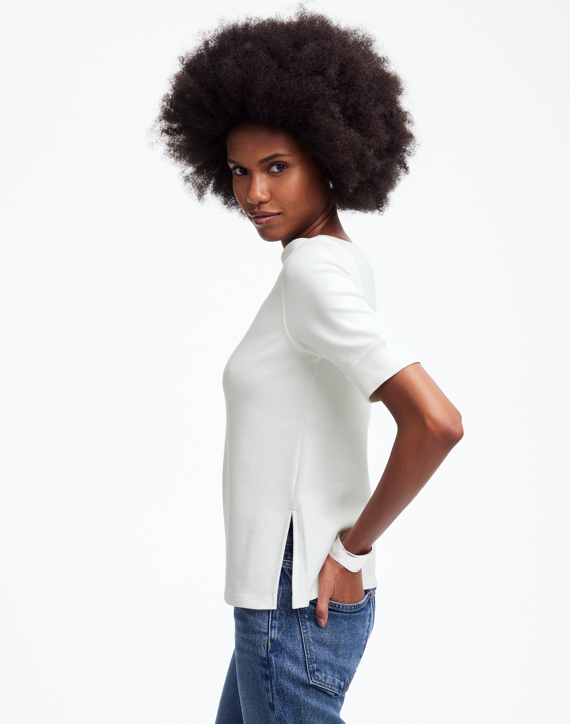 Elbow-Sleeve Boatneck Tee | Madewell