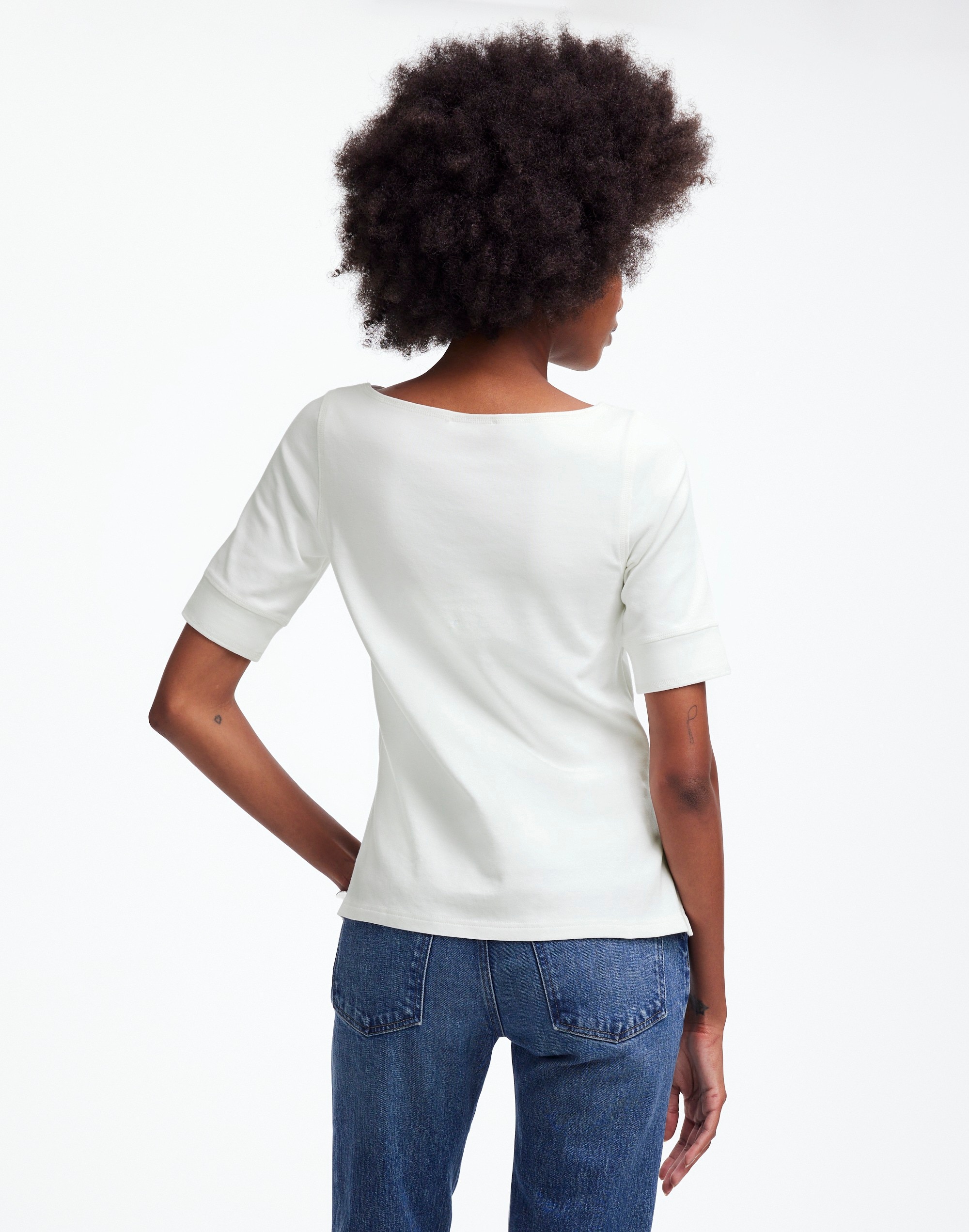 Elbow-Sleeve Boatneck Tee | Madewell