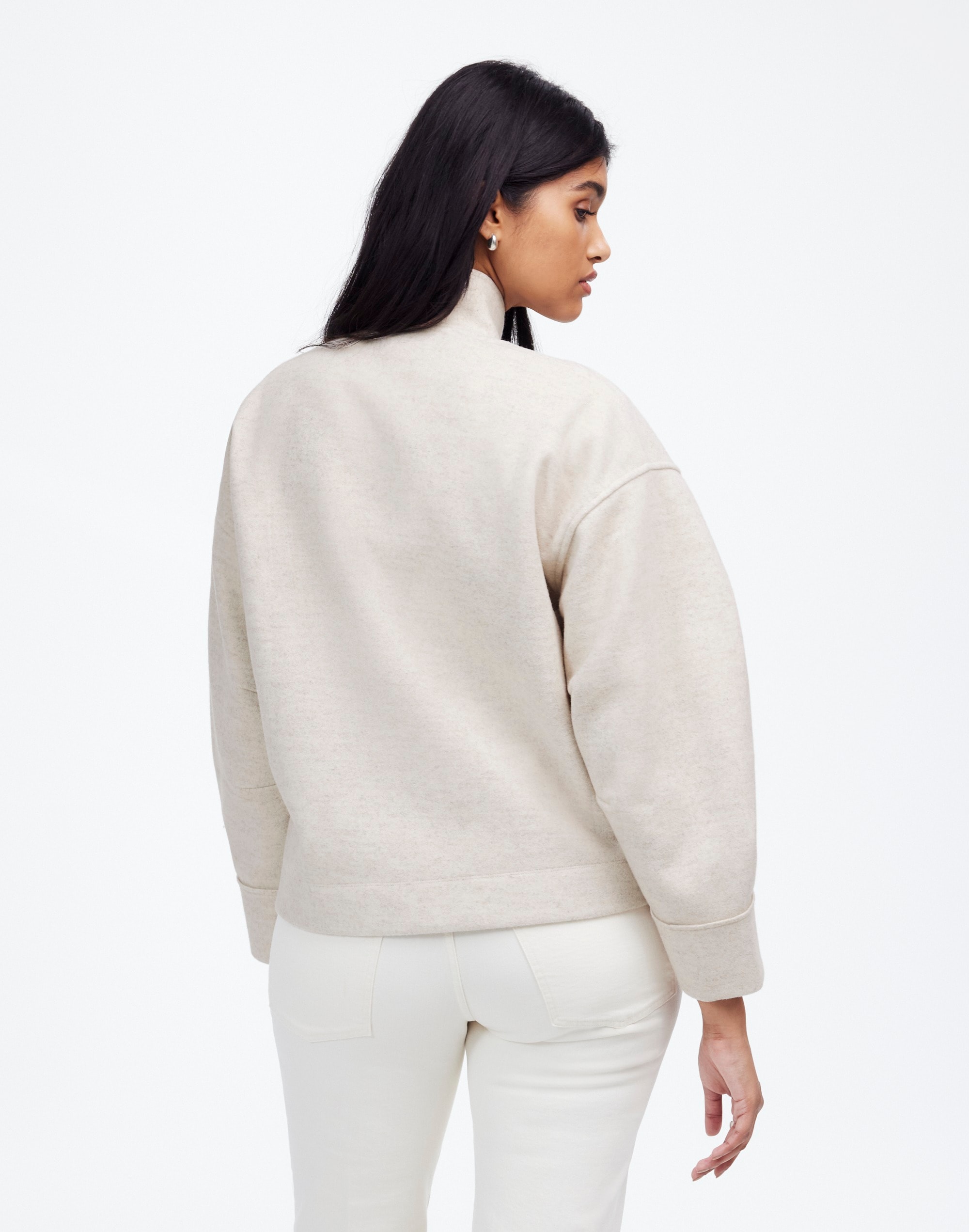 Relaxed Mockneck Knit Jacket | Madewell