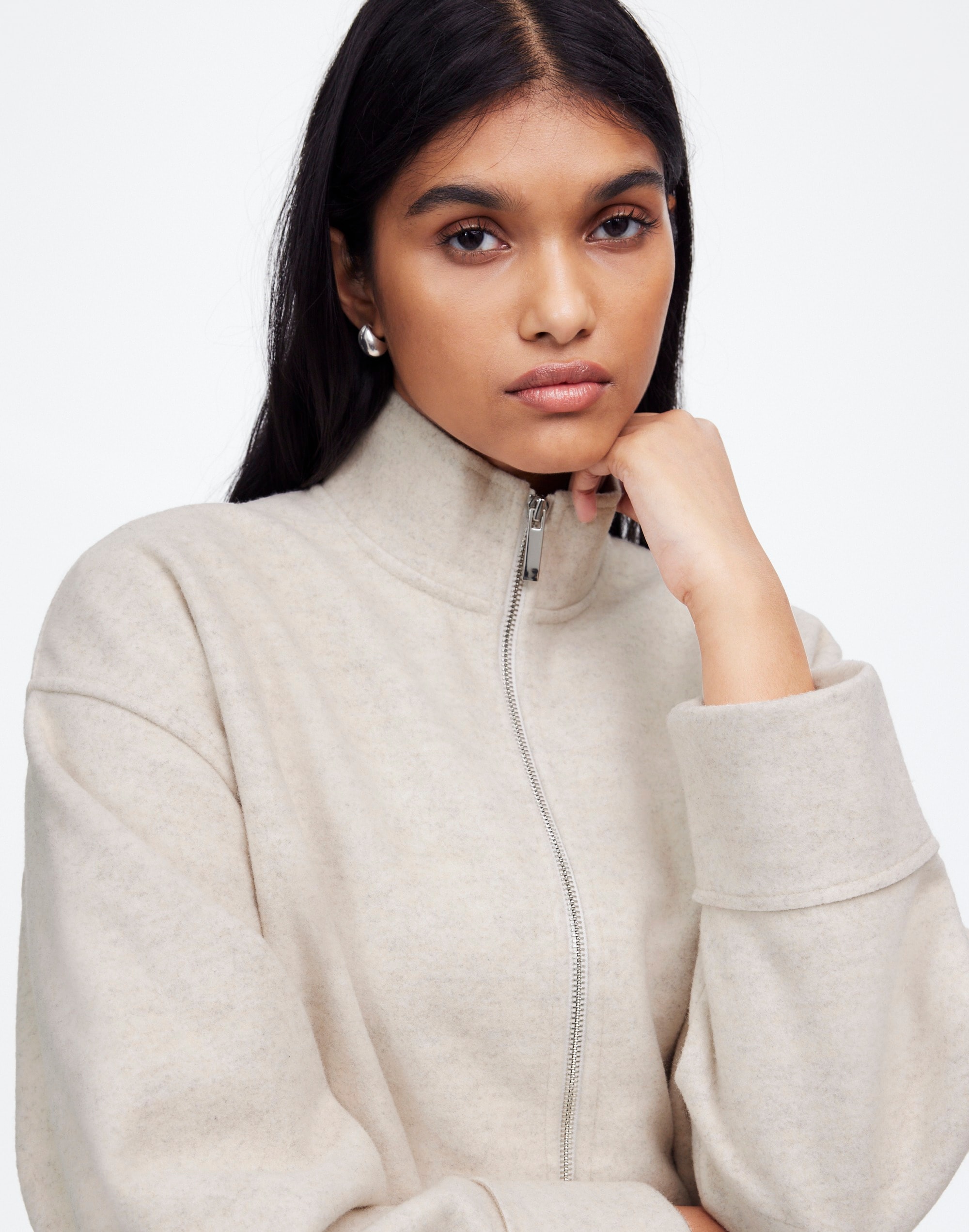 Relaxed Mockneck Knit Jacket | Madewell