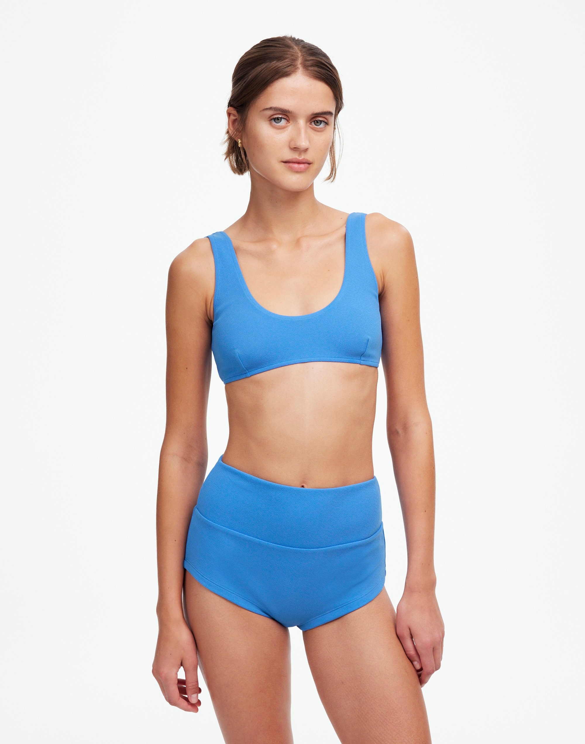 Zulu & Zephyr Dress Ocean Blue Textured Crop Bralette | Madewell