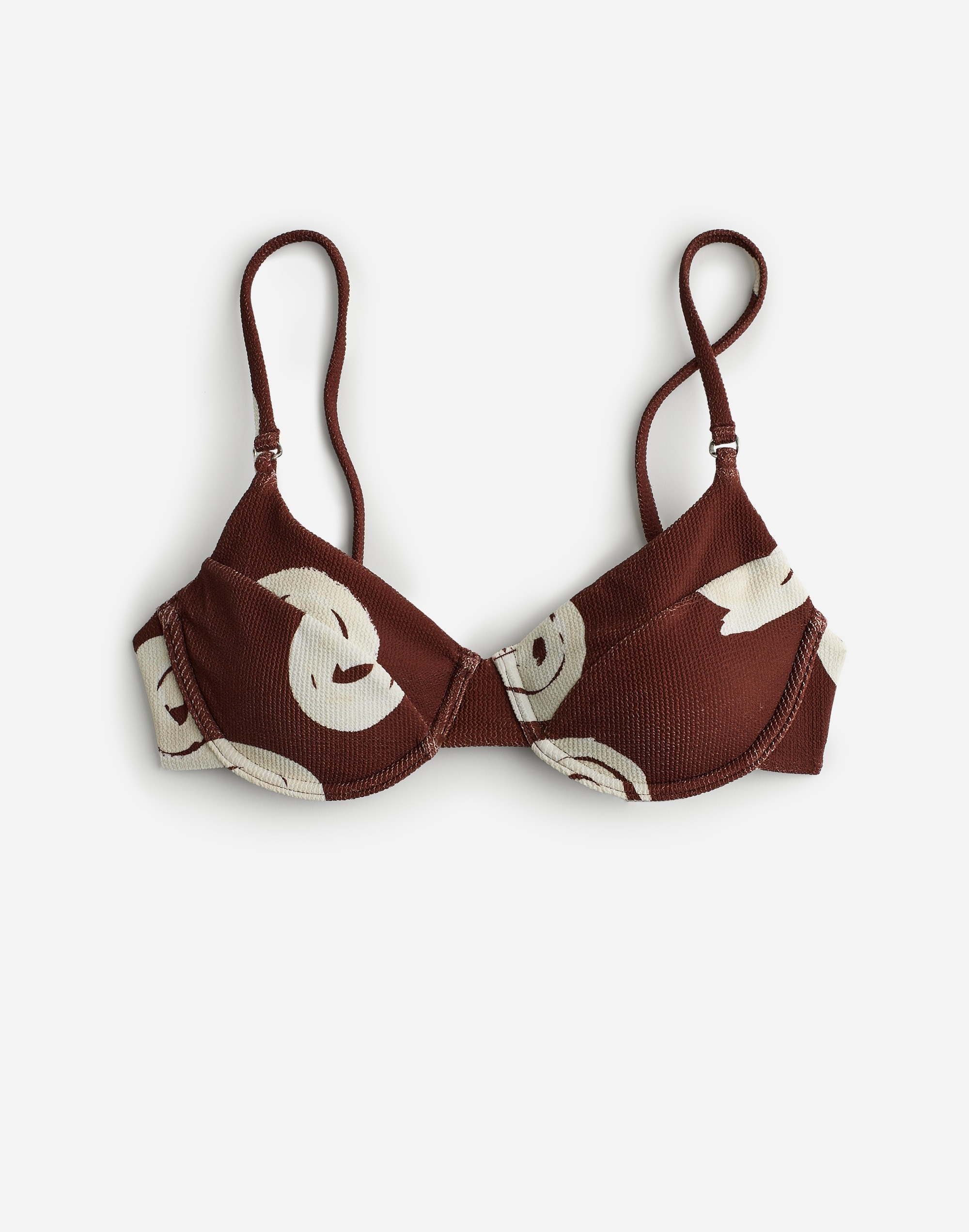 Zulu & Zephyr Cocoa Swirl Textured Balconette Bikini Top | Madewell