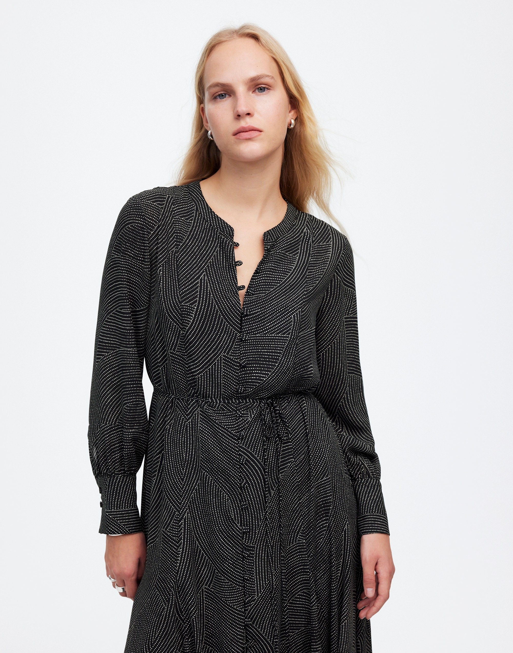 Tie-Waist Midi Dress Dot | Madewell