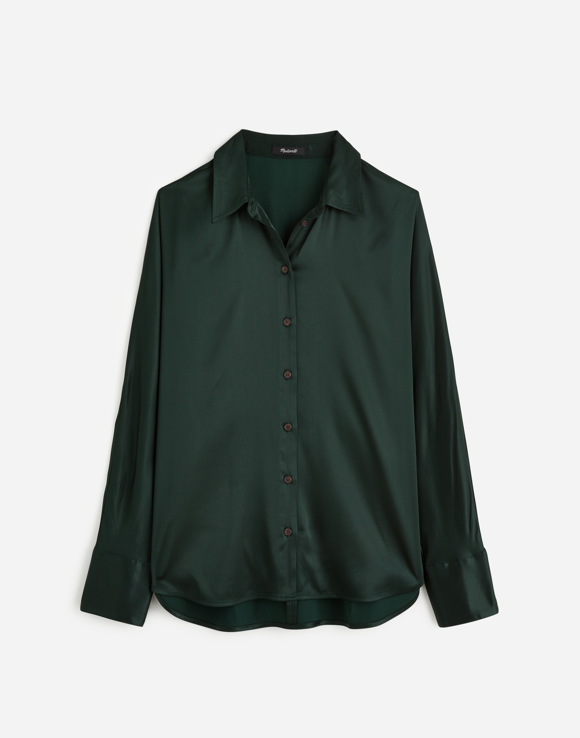 Plus Relaxed Dolman Button-Up Shirt Satin | Madewell