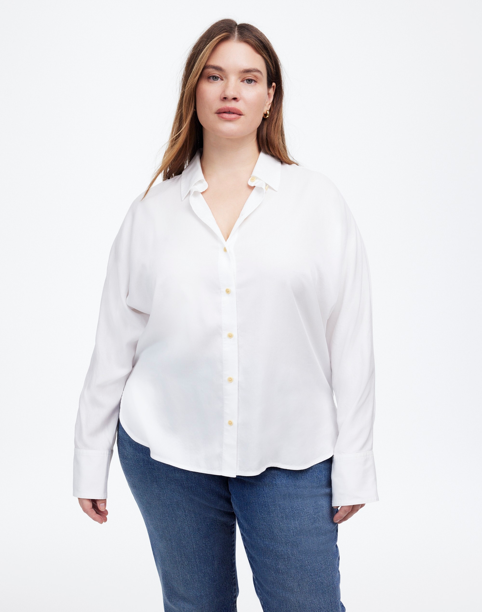 Plus Relaxed Dolman Button-Up Shirt | Madewell