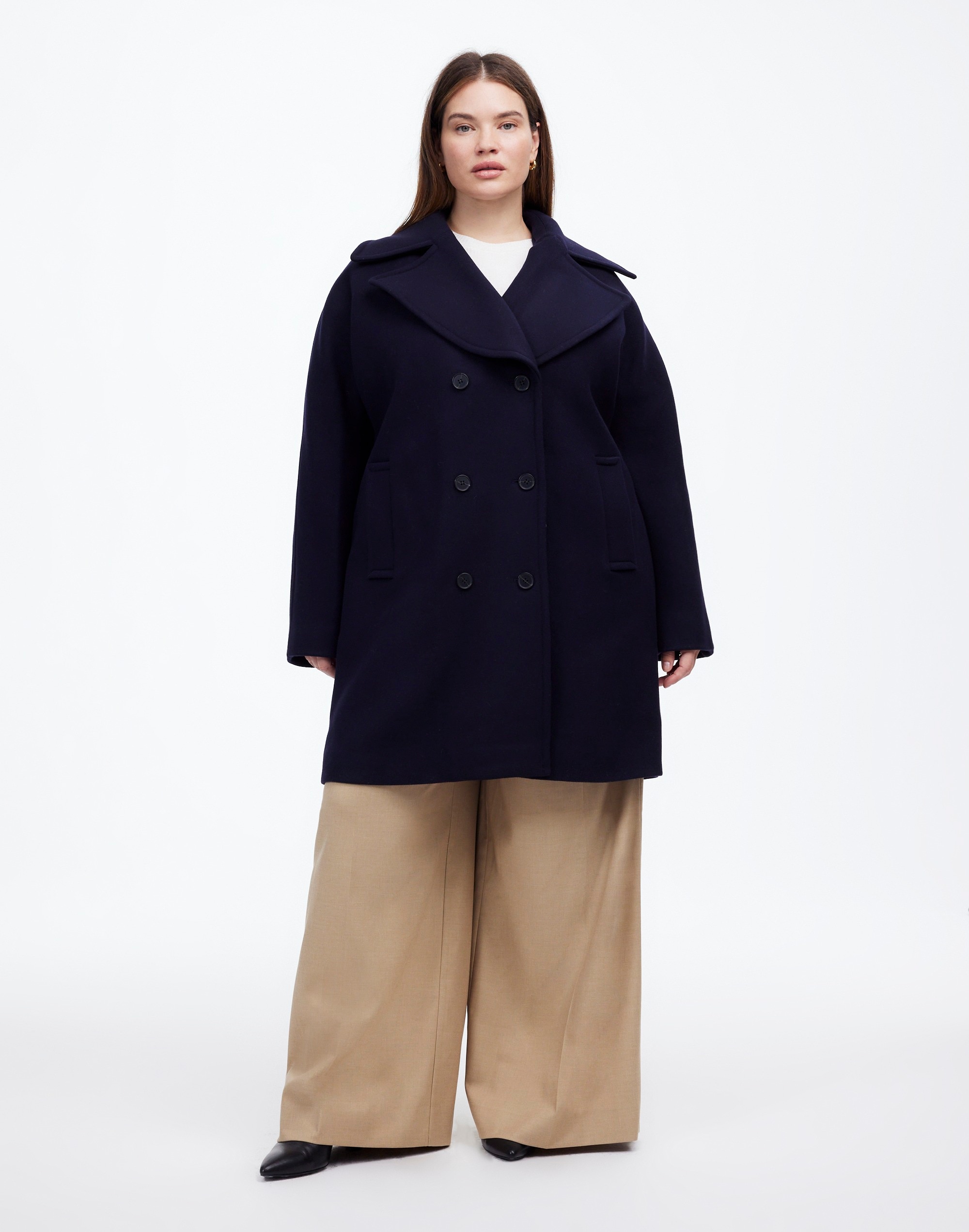 Plus Oversized-Collar Peacoat Insuluxe Fabric | Madewell