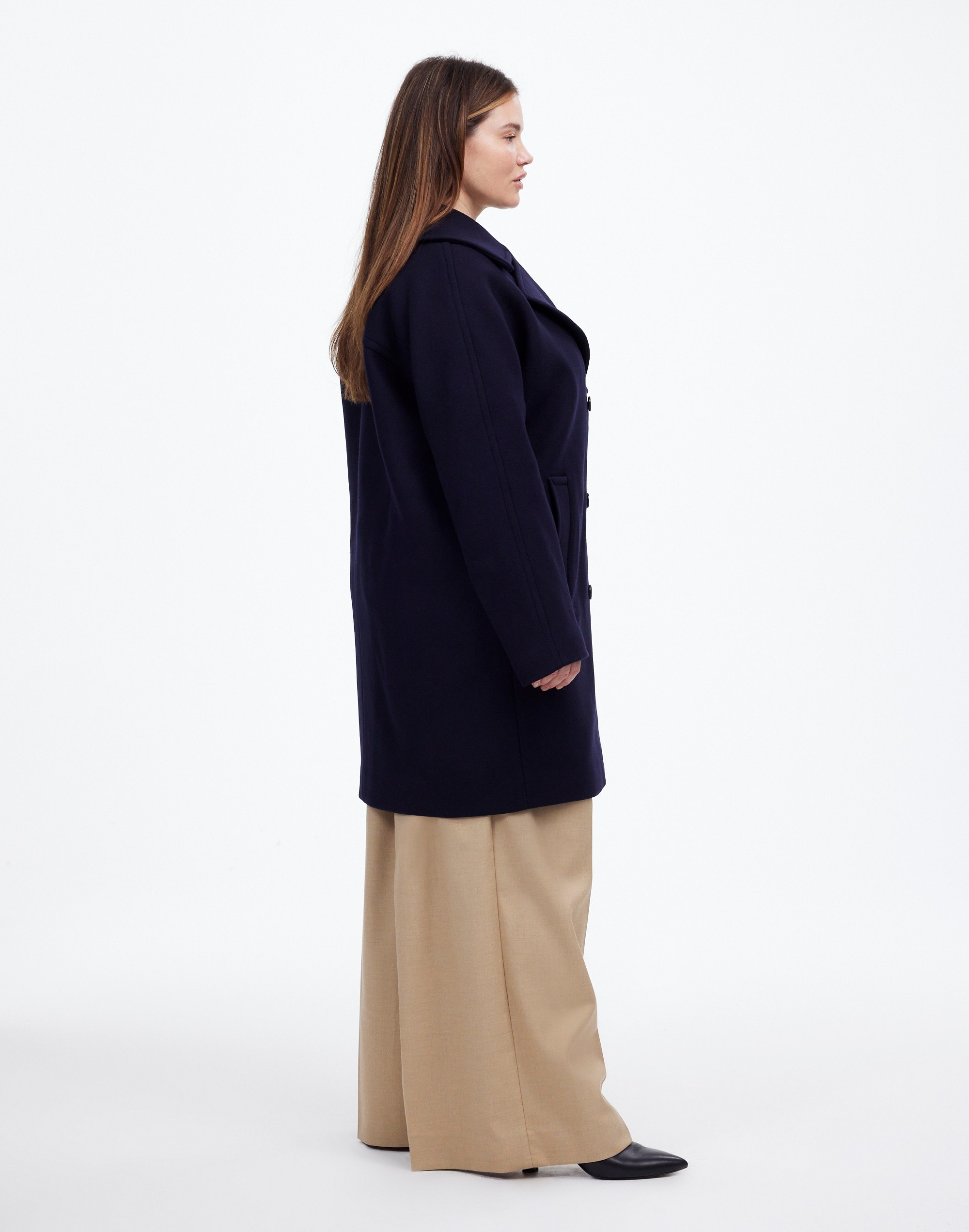 Plus Oversized-Collar Peacoat Insuluxe Fabric | Madewell