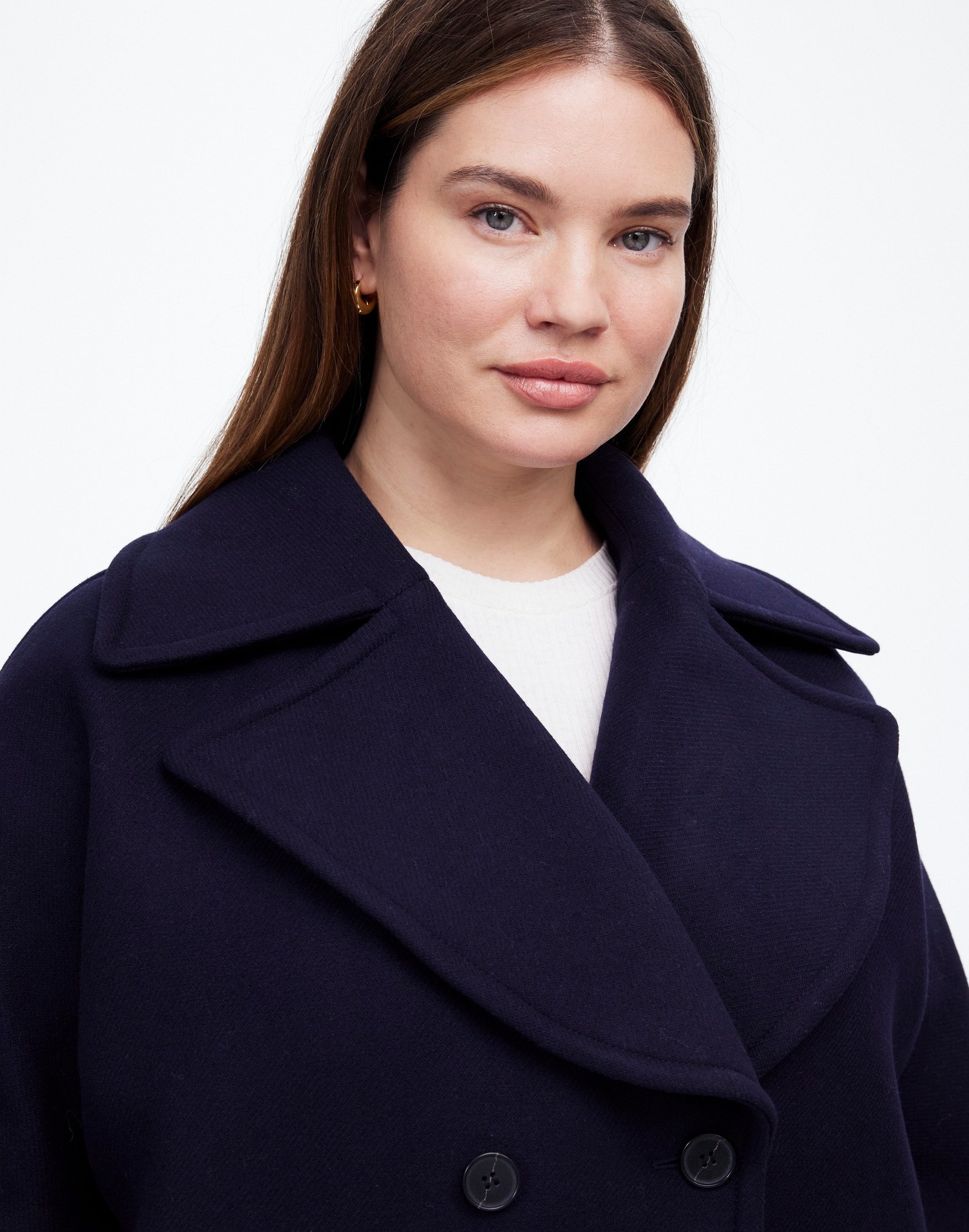 Plus Oversized-Collar Peacoat Insuluxe Fabric | Madewell