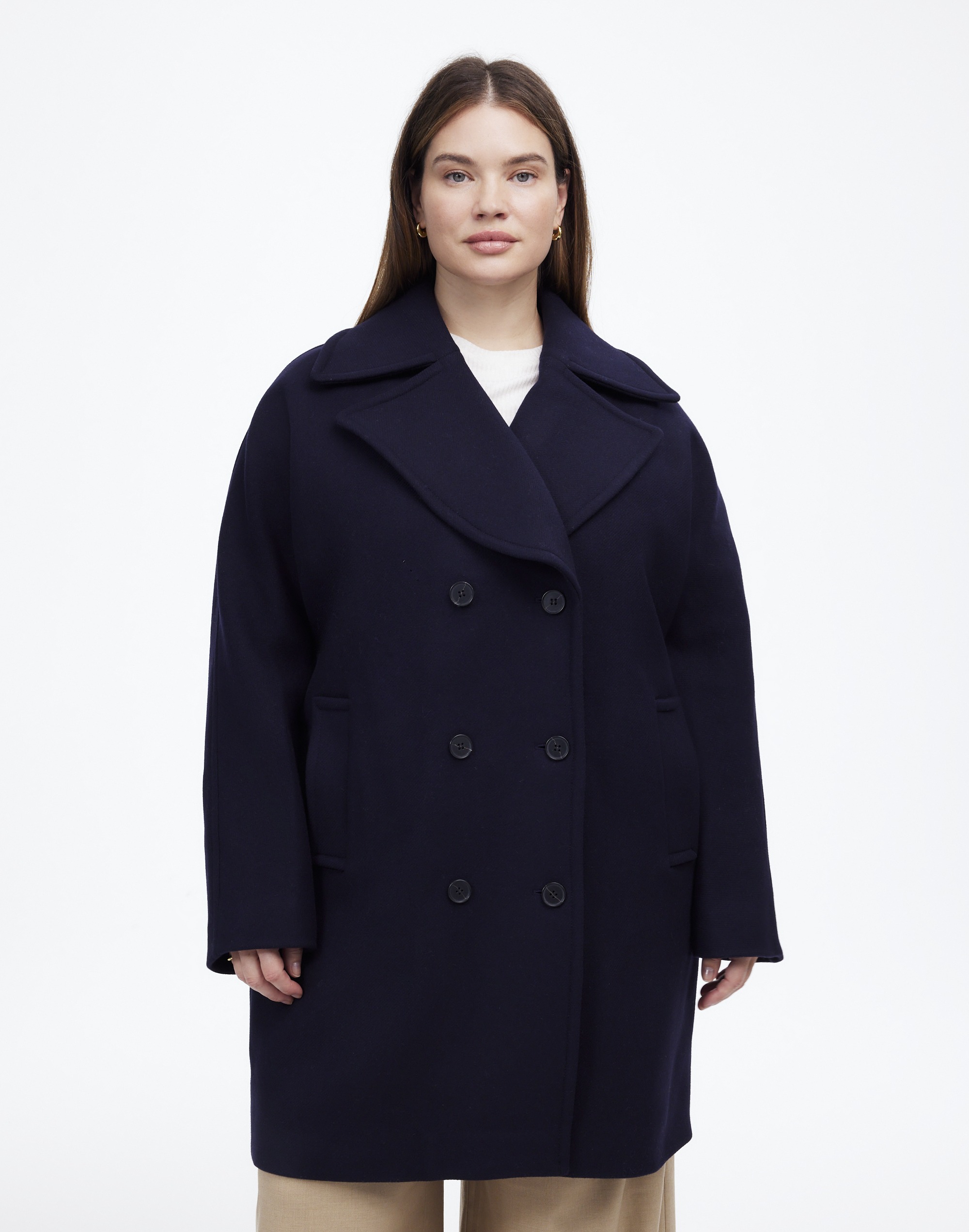 Plus Oversized-Collar Peacoat Insuluxe Fabric | Madewell