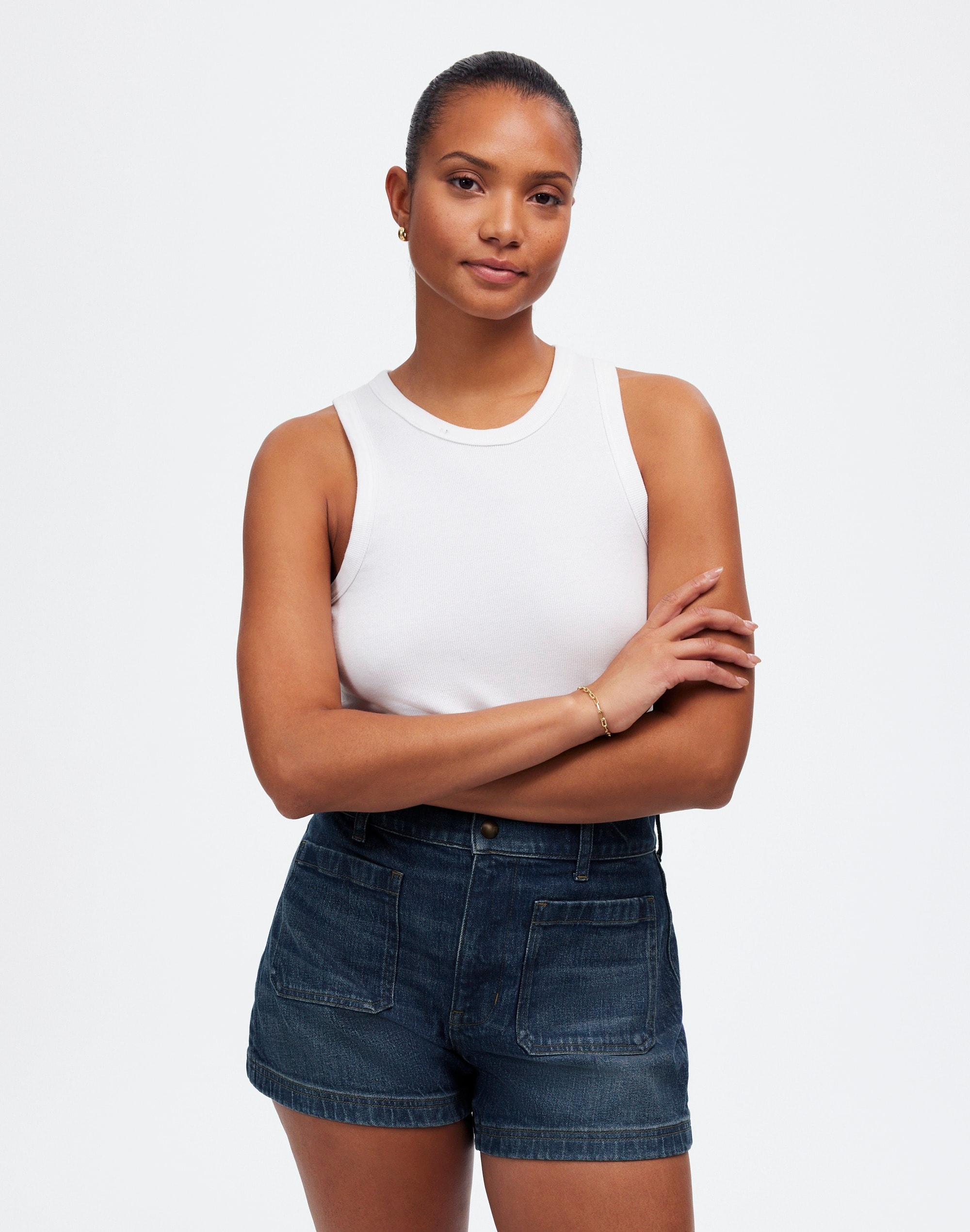 The Curvy Denim Emmett Short Archbald Wash: Patch Pocket Edition | Madewell