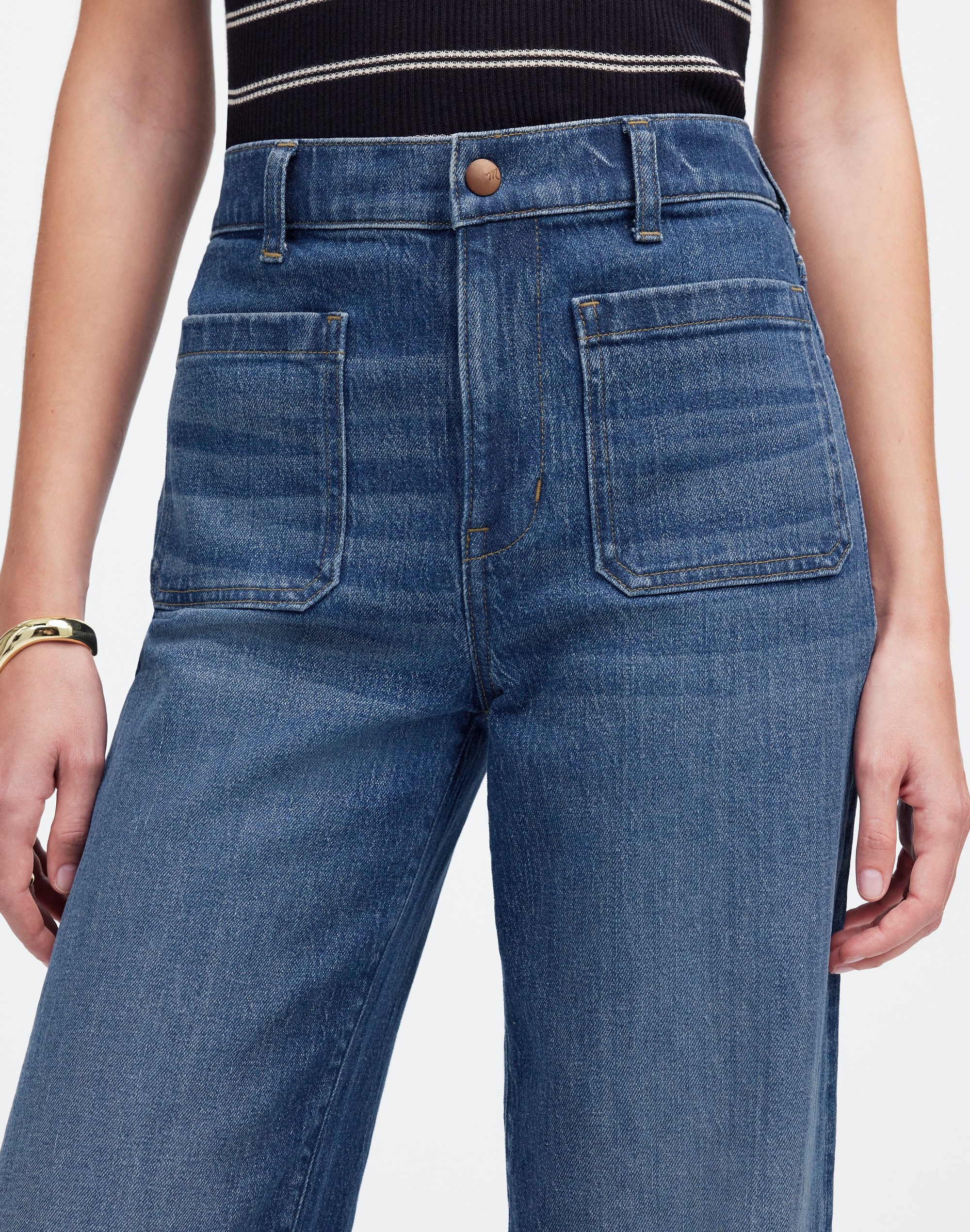 The Emmett Wide-Leg Jean  Archbald Wash: Patch Pocket Edition | Madewell