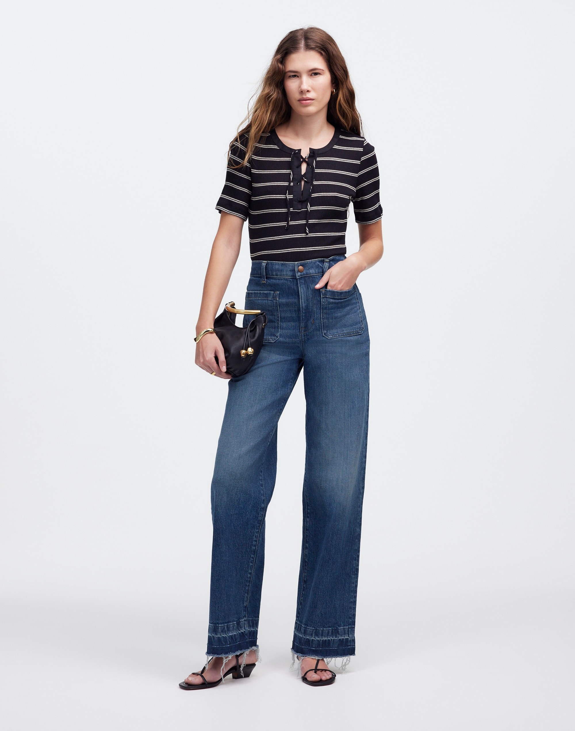 The Emmett Wide-Leg Jean  Archbald Wash: Patch Pocket Edition | Madewell