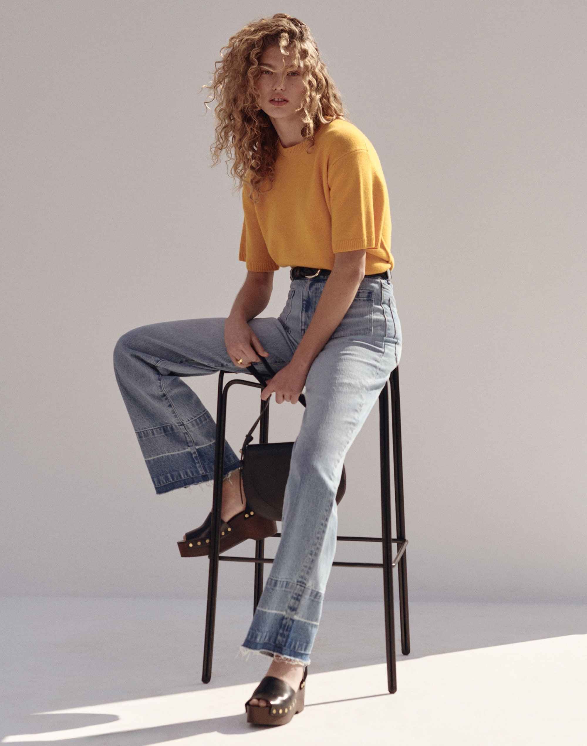 The Petite Emmett Wide-Leg Jean Banning Wash: Patch Pocket Edition | Madewell