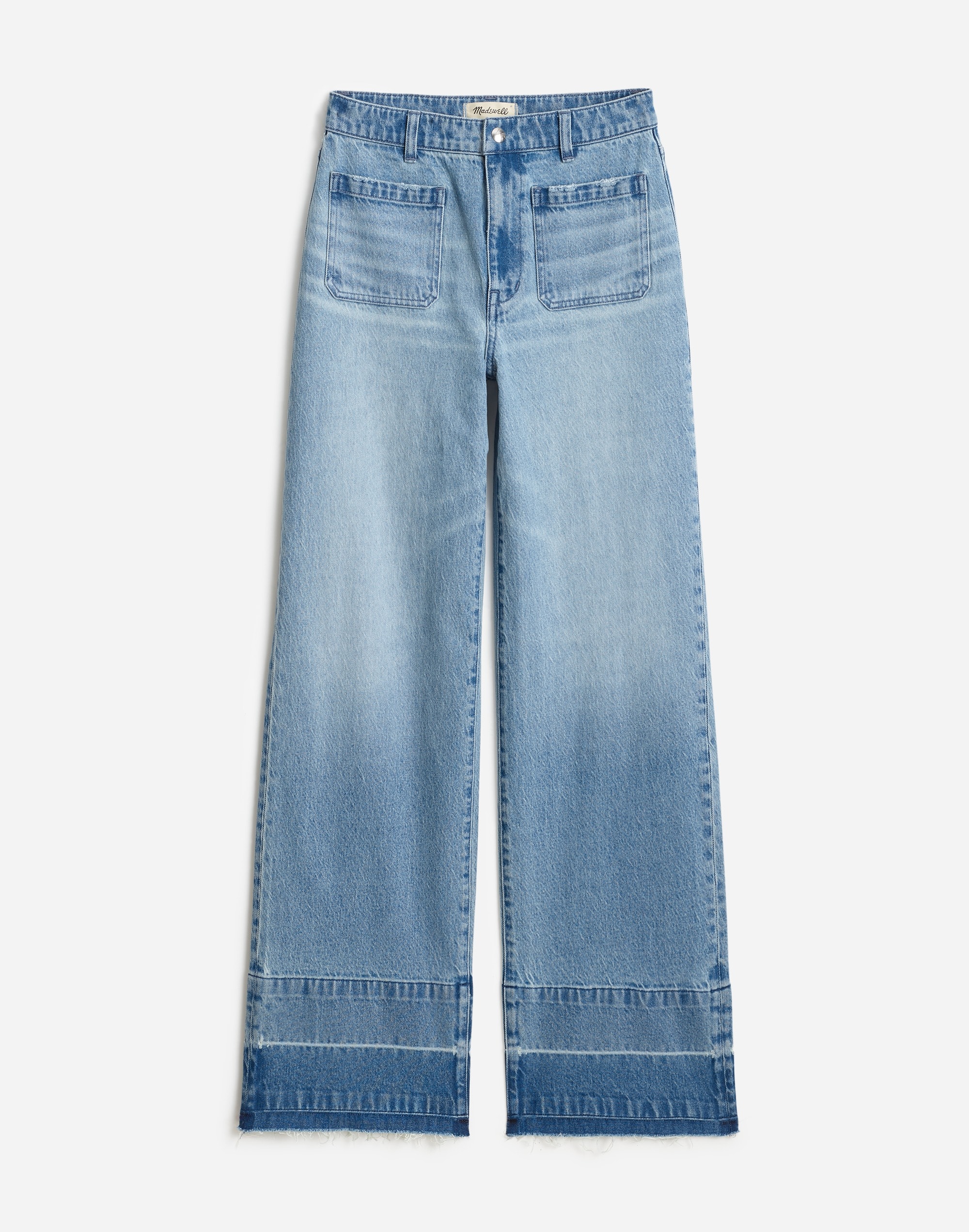 The Petite Emmett Wide-Leg Jean Banning Wash: Patch Pocket Edition | Madewell