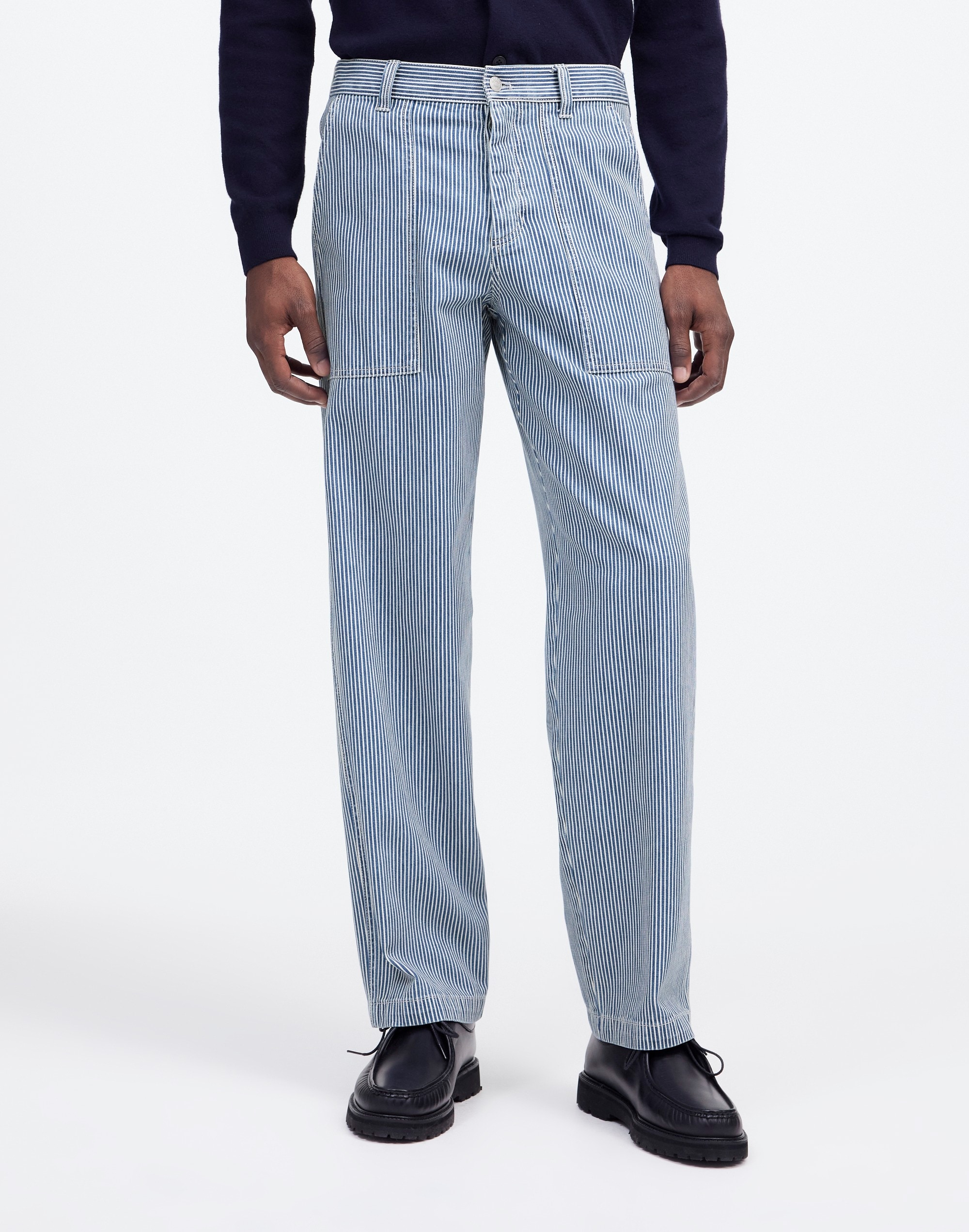 Baggy Surplus Pants Indigo Engineer Stripe | Madewell