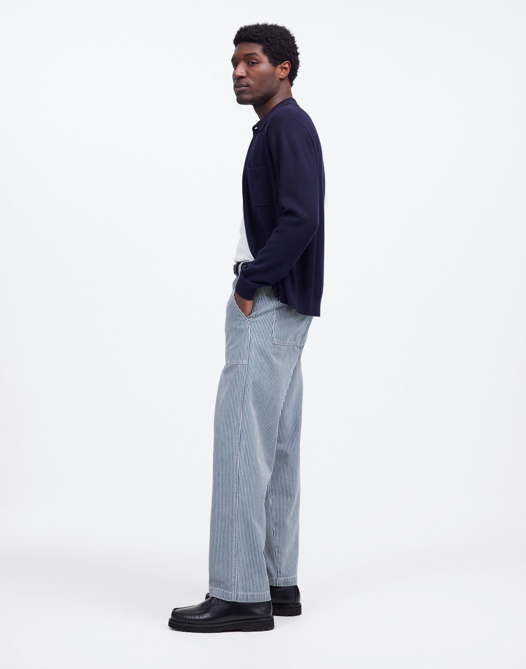 Baggy Surplus Pants Indigo Engineer Stripe | Madewell