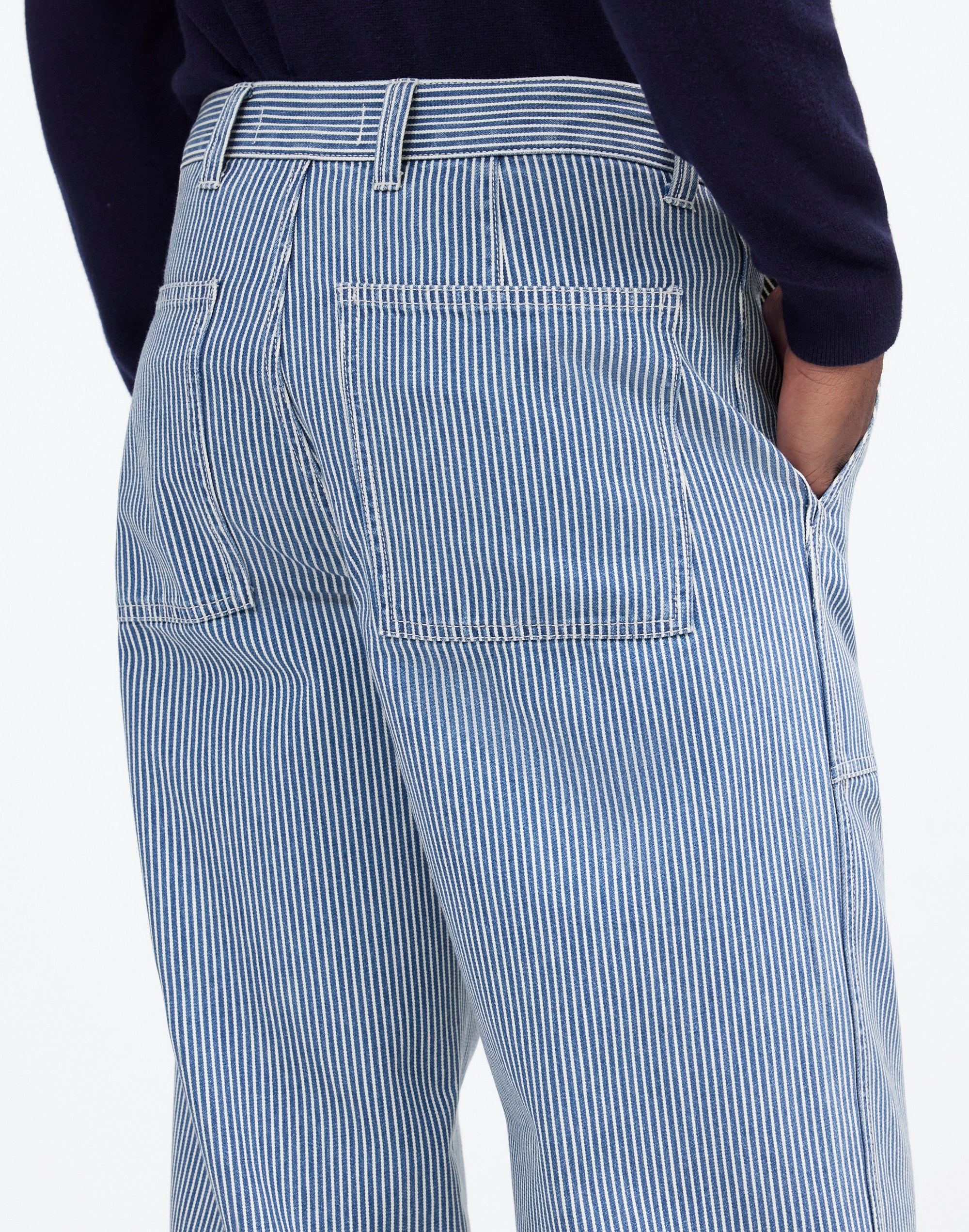 Baggy Surplus Pants Indigo Engineer Stripe | Madewell