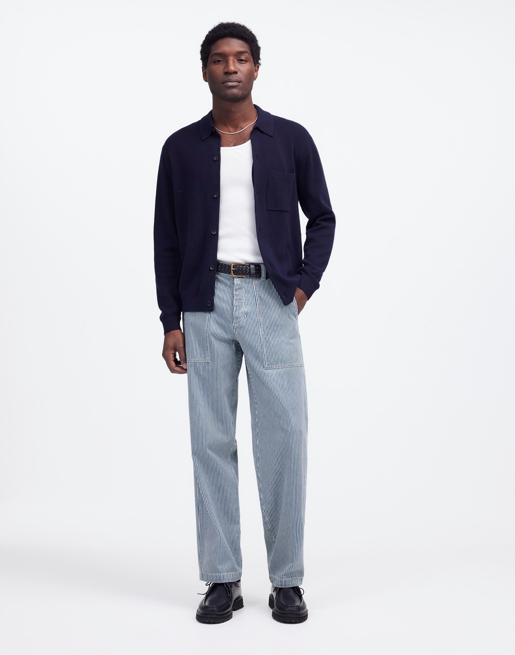 Baggy Surplus Pants Indigo Engineer Stripe | Madewell