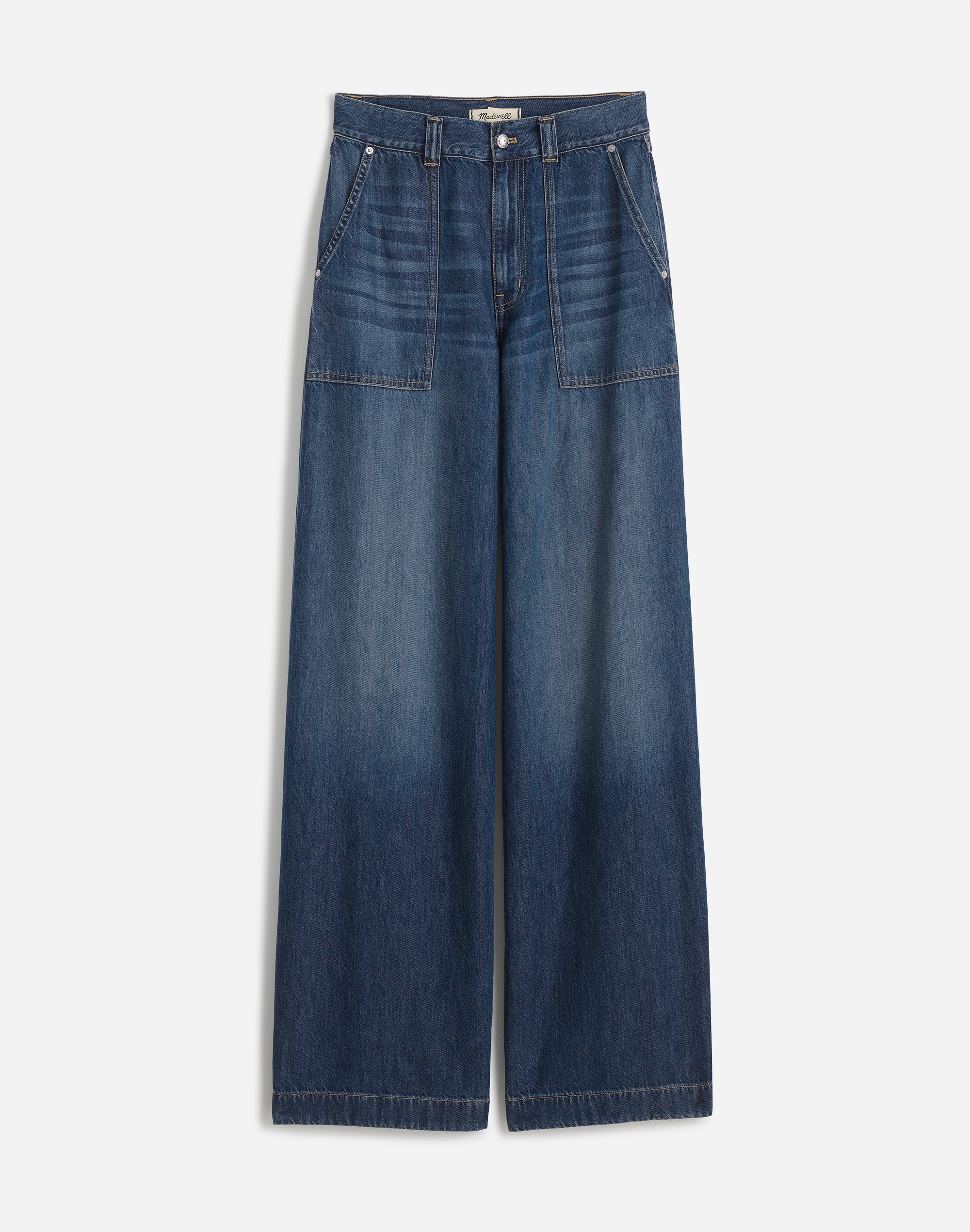 Superwide-Leg Utility Jeans Lindewood Wash: Airy Denim Edition | Madewell