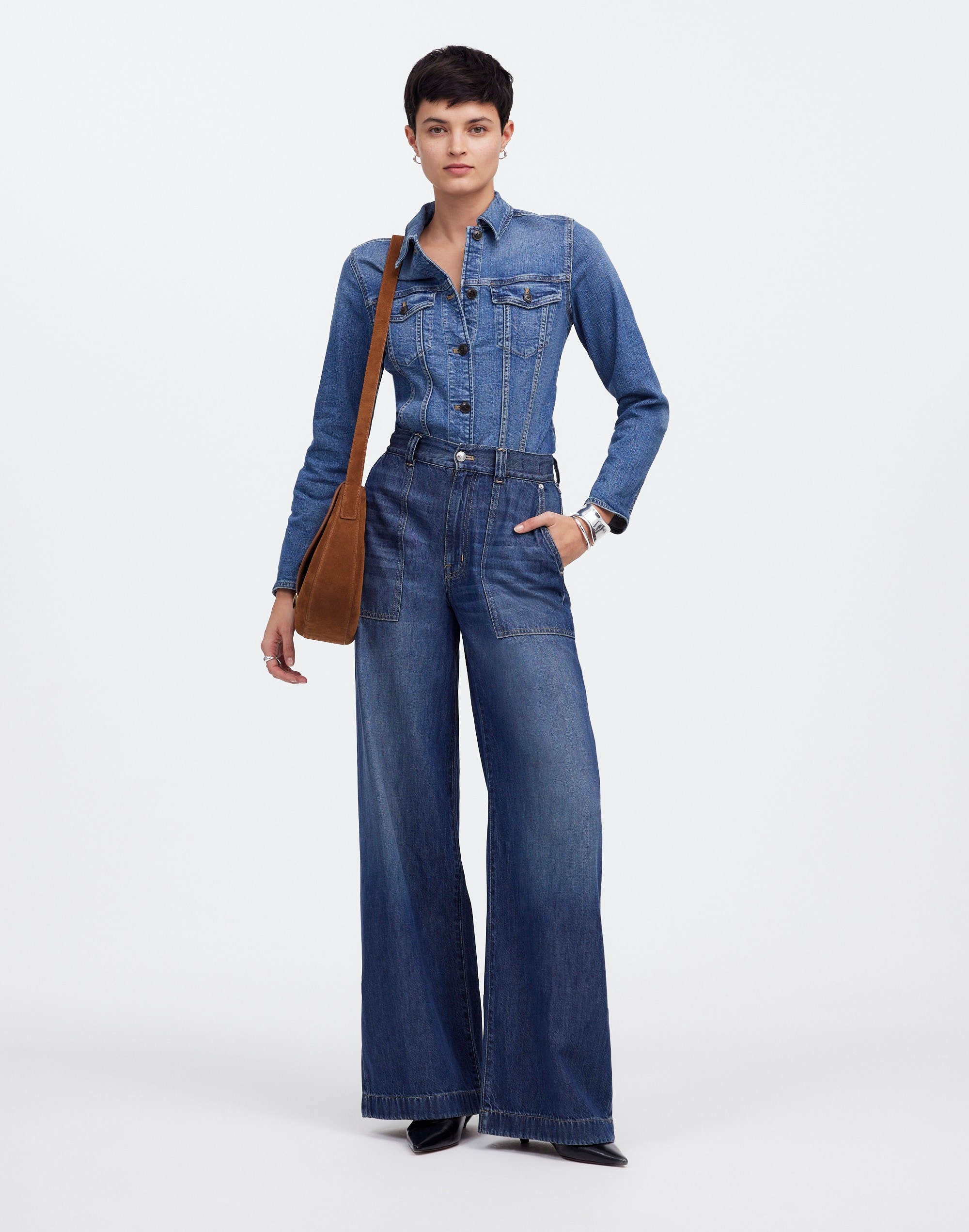 Superwide-Leg Utility Jeans Lindewood Wash: Airy Denim Edition | Madewell