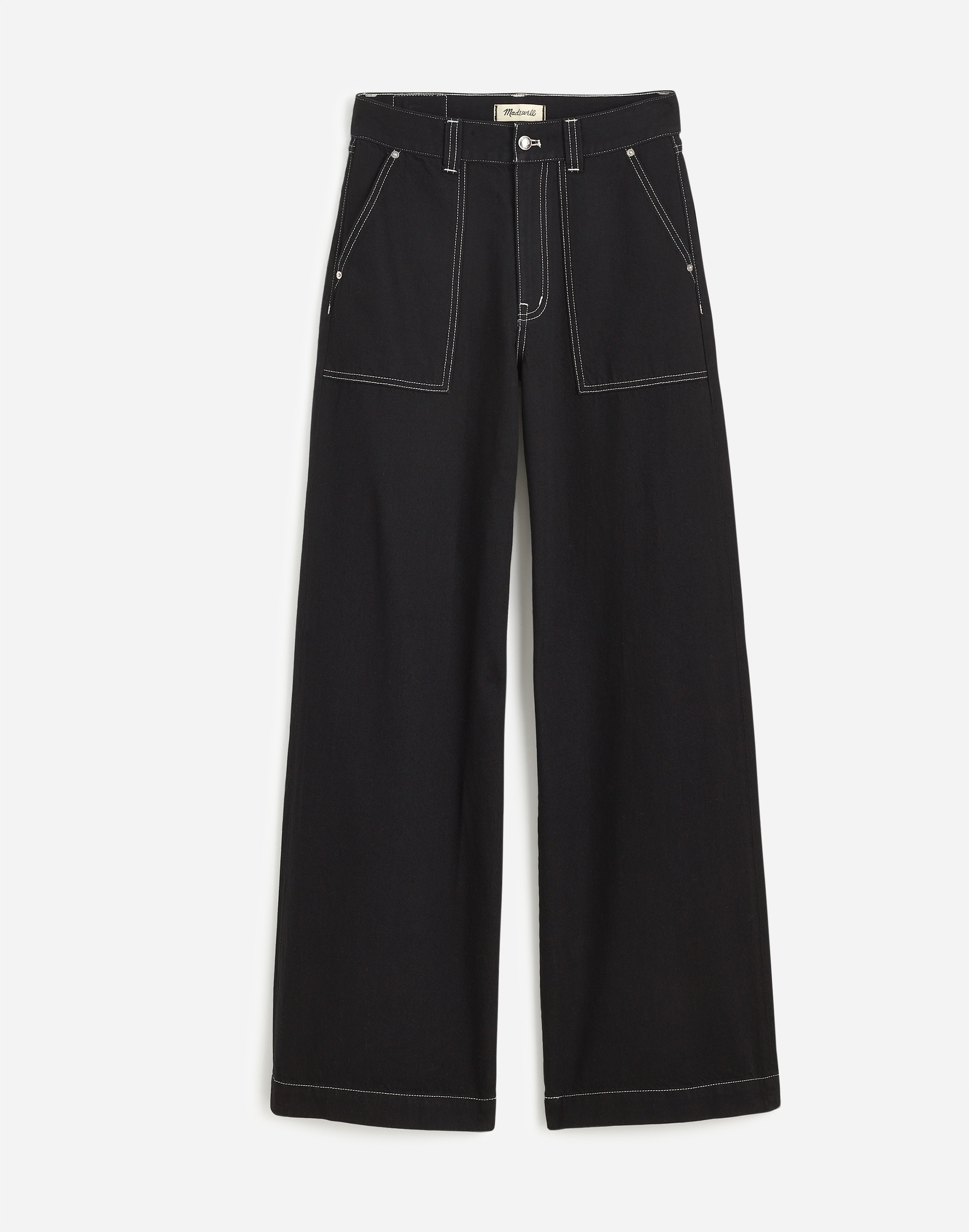 Superwide-Leg Utility Jeans Clean Black Wash: Airy Denim Edition | Madewell