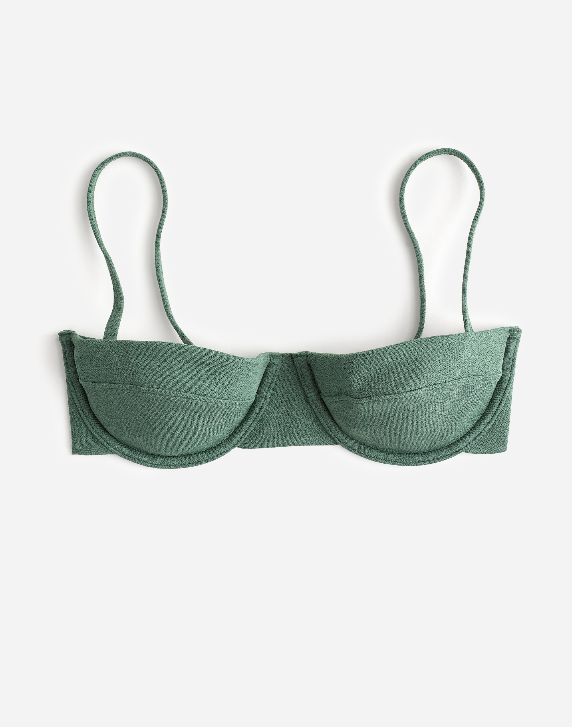 Zulu & Zephyr Eucalyptus Textured Balconette Bikini Top | Madewell