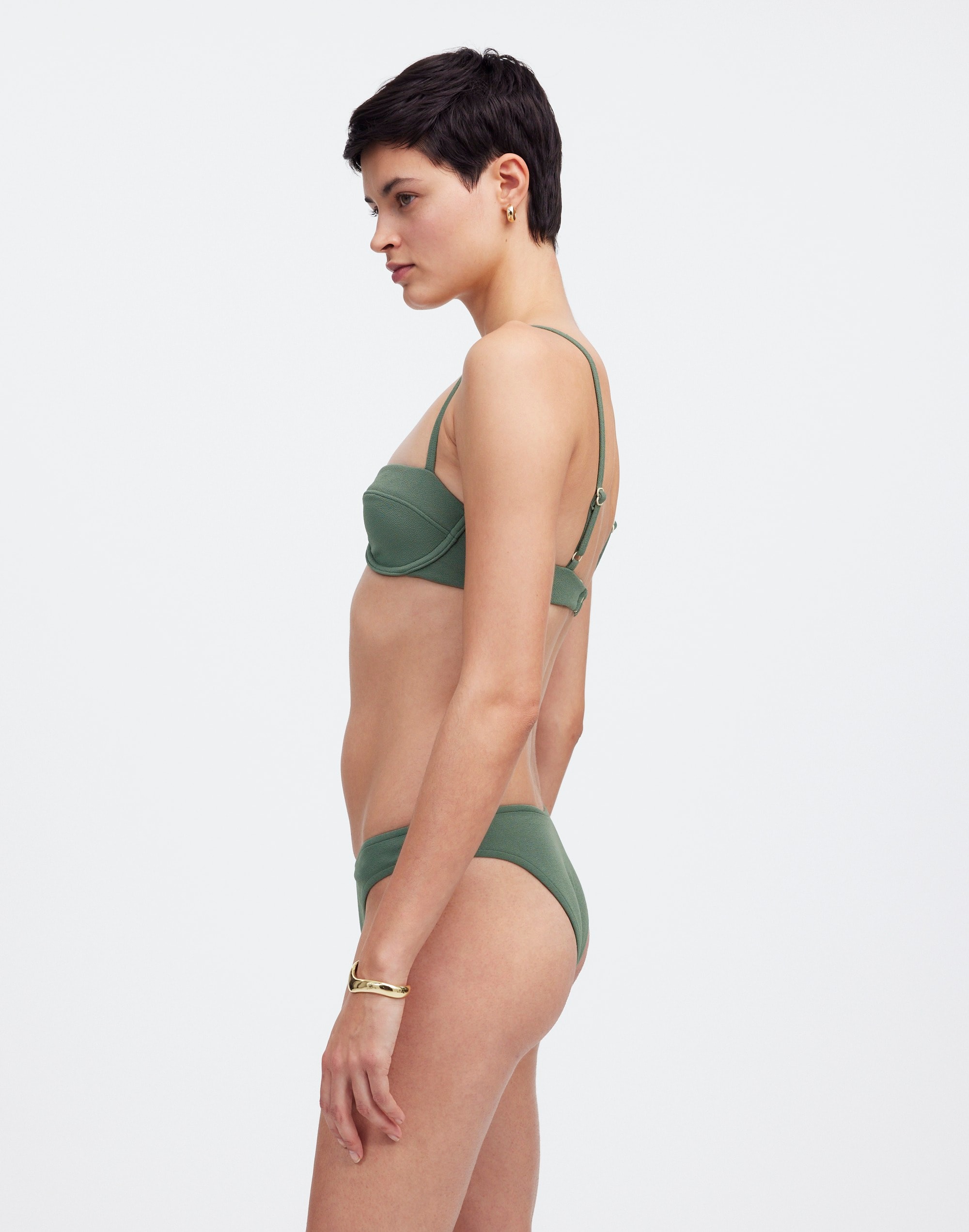 Zulu & Zephyr Eucalyptus Textured Bikini Bottom | Madewell