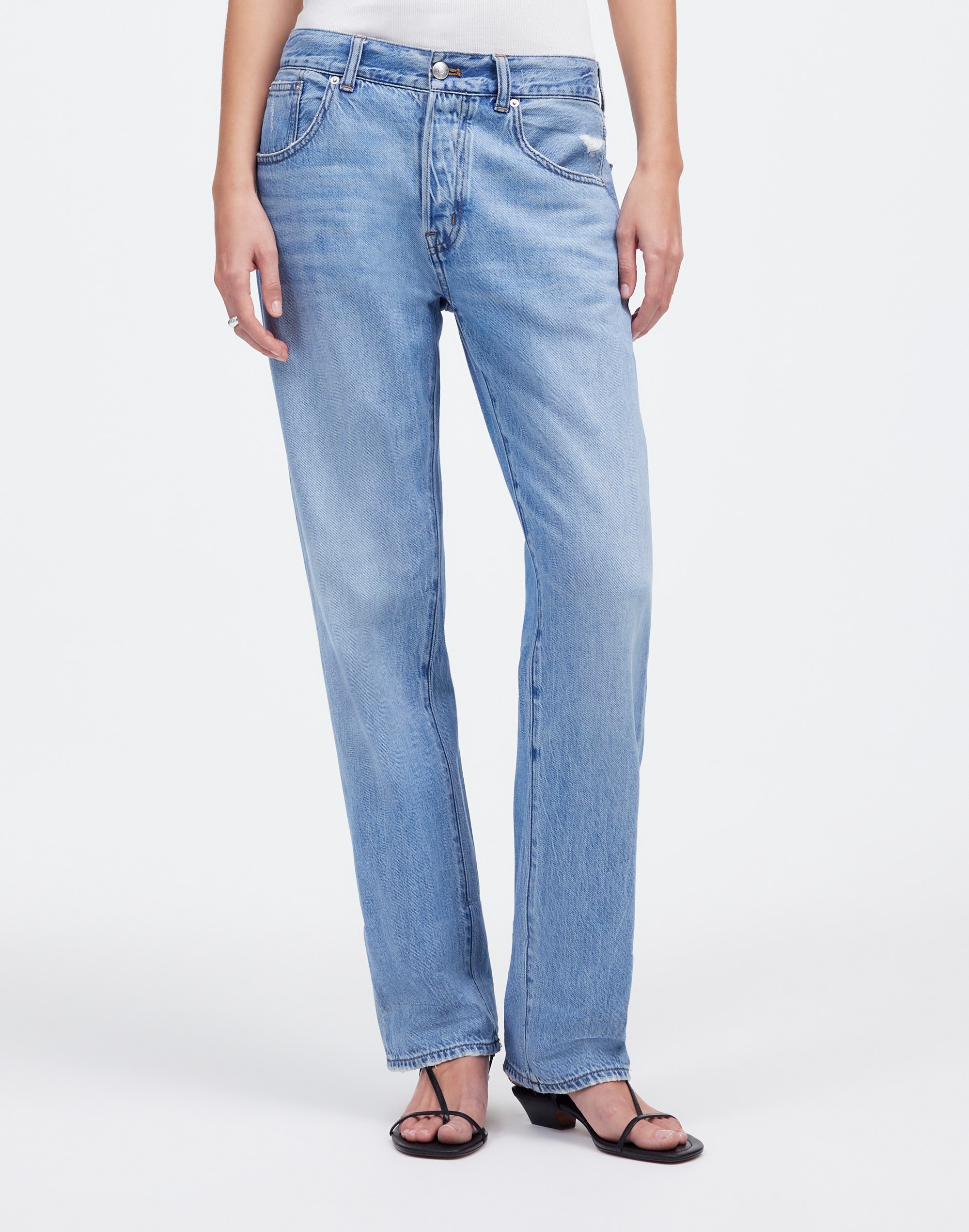 The Petite Dean Easy Straight Jean Northridge Wash: Airy Denim Edition | Madewell