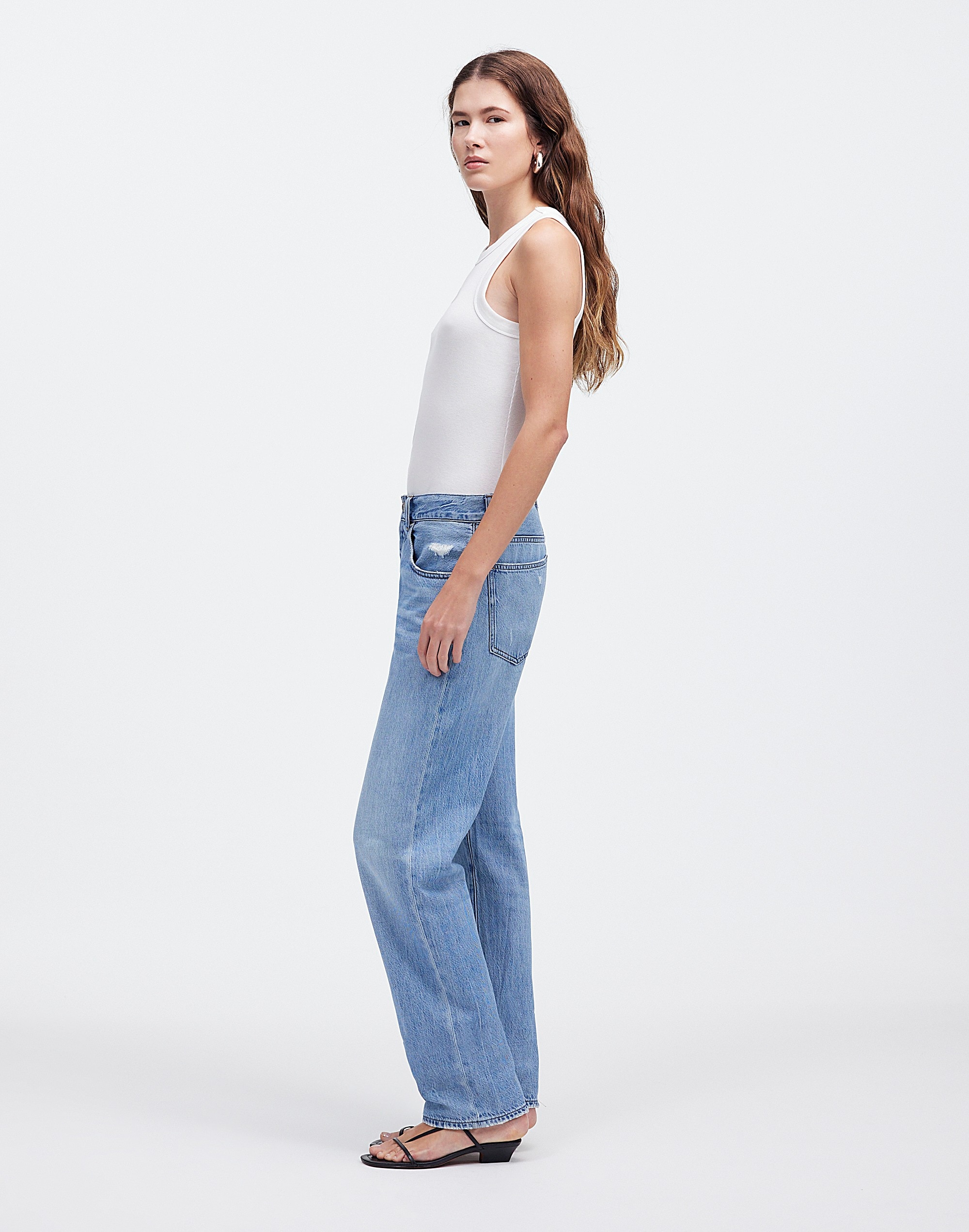 The Petite Dean Easy Straight Jean Northridge Wash: Airy Denim Edition | Madewell