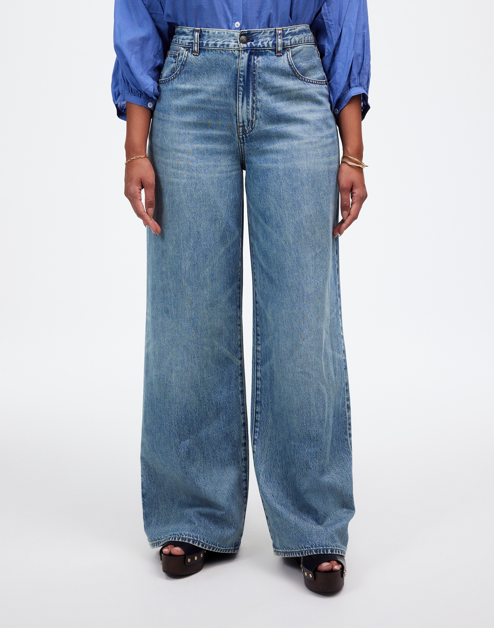 Curvy Superwide-Leg Jeans Billings Wash | Madewell