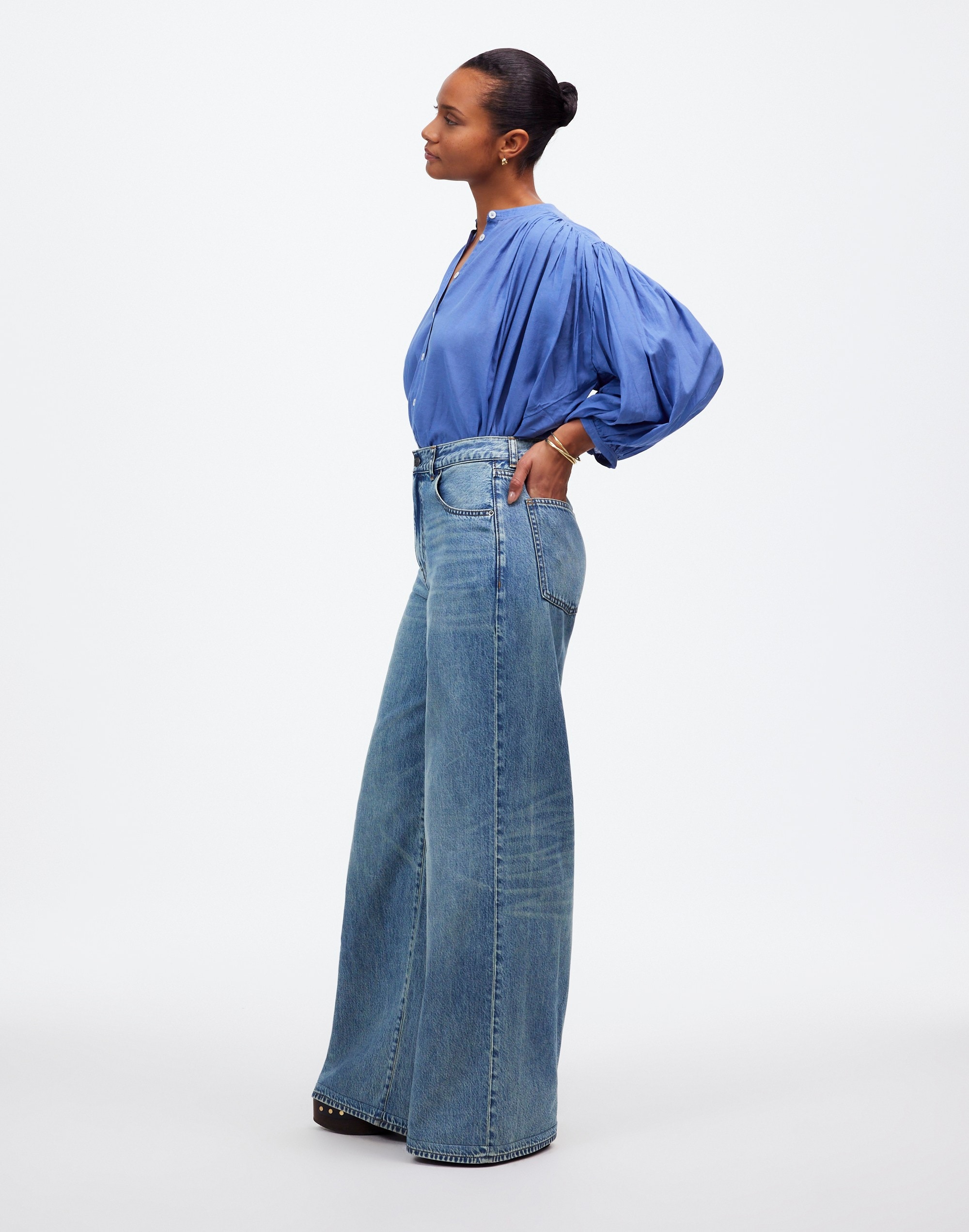 Curvy Superwide-Leg Jeans Billings Wash | Madewell