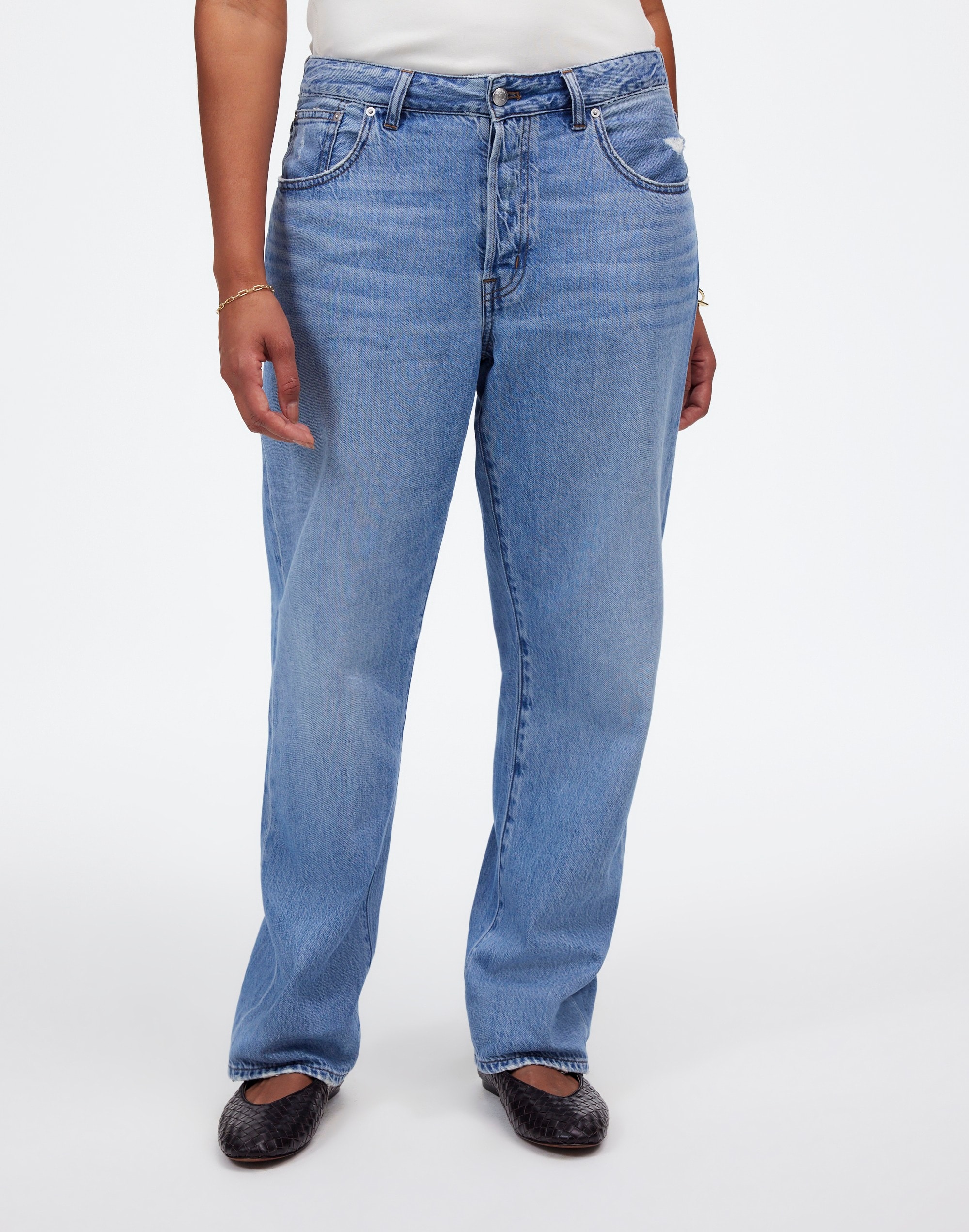 The Curvy Dean Easy Straight Jean Northridge Wash: Airy Denim Edition | Madewell