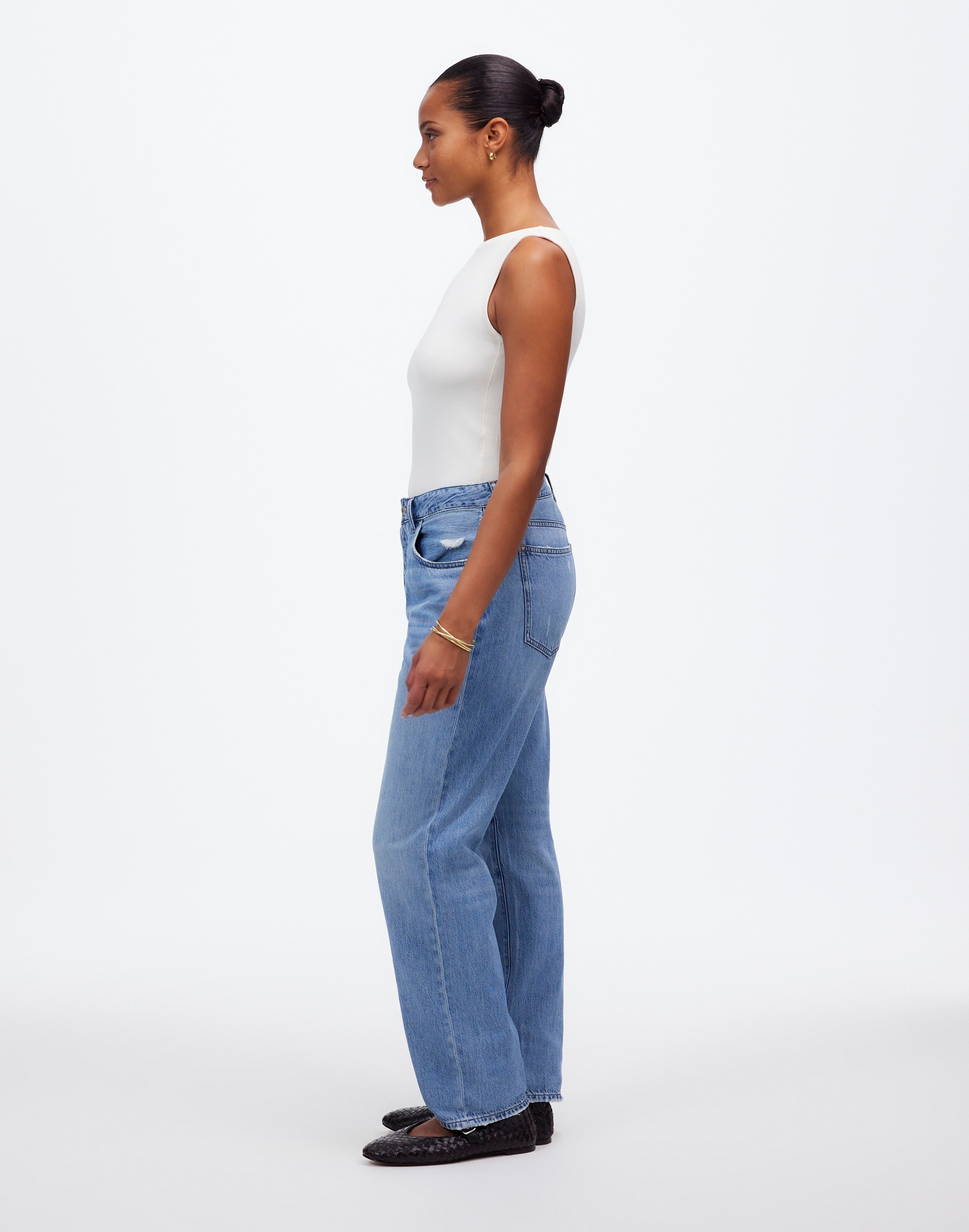 The Curvy Dean Easy Straight Jean Northridge Wash: Airy Denim Edition | Madewell