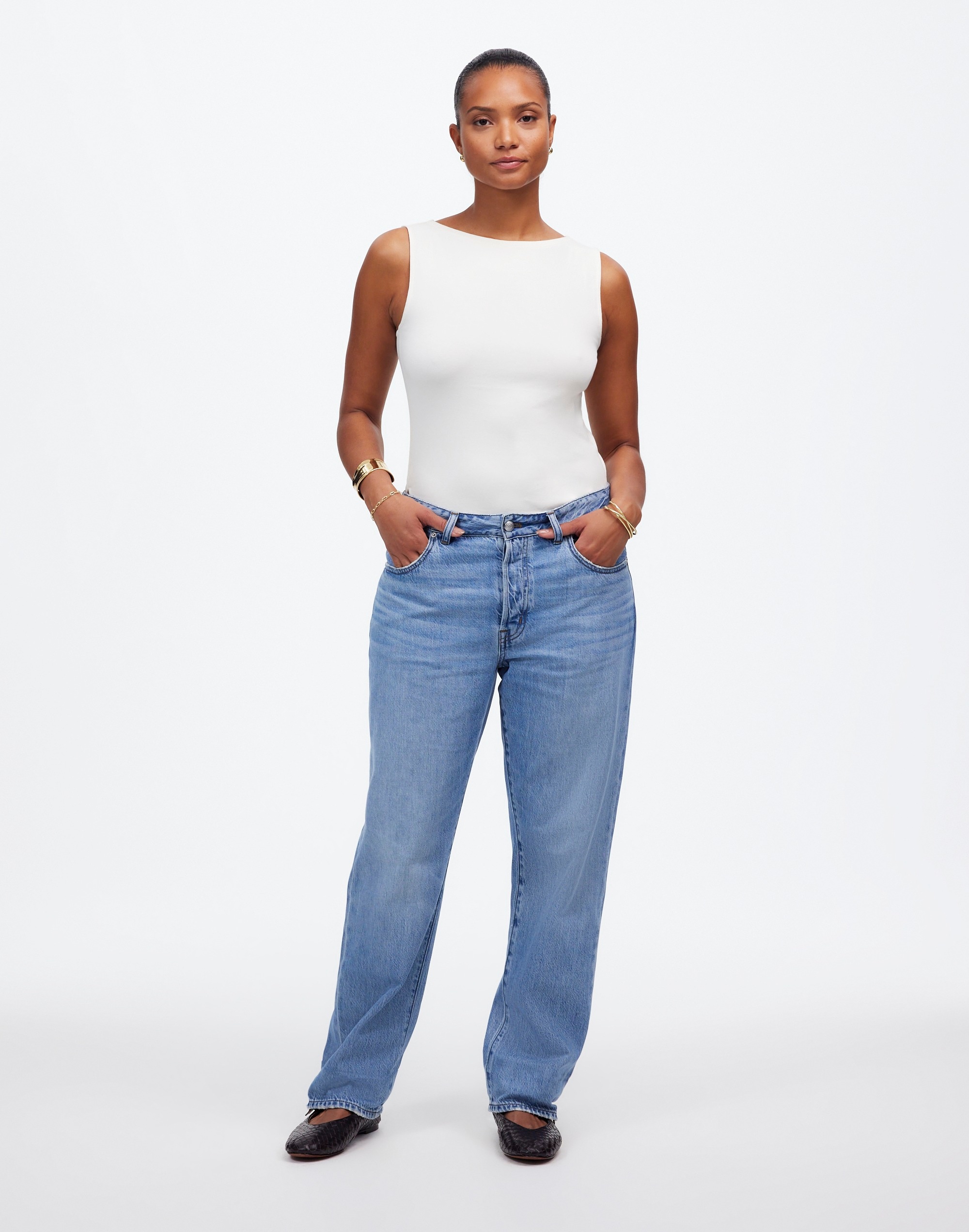 The Curvy Dean Easy Straight Jean Northridge Wash: Airy Denim Edition | Madewell