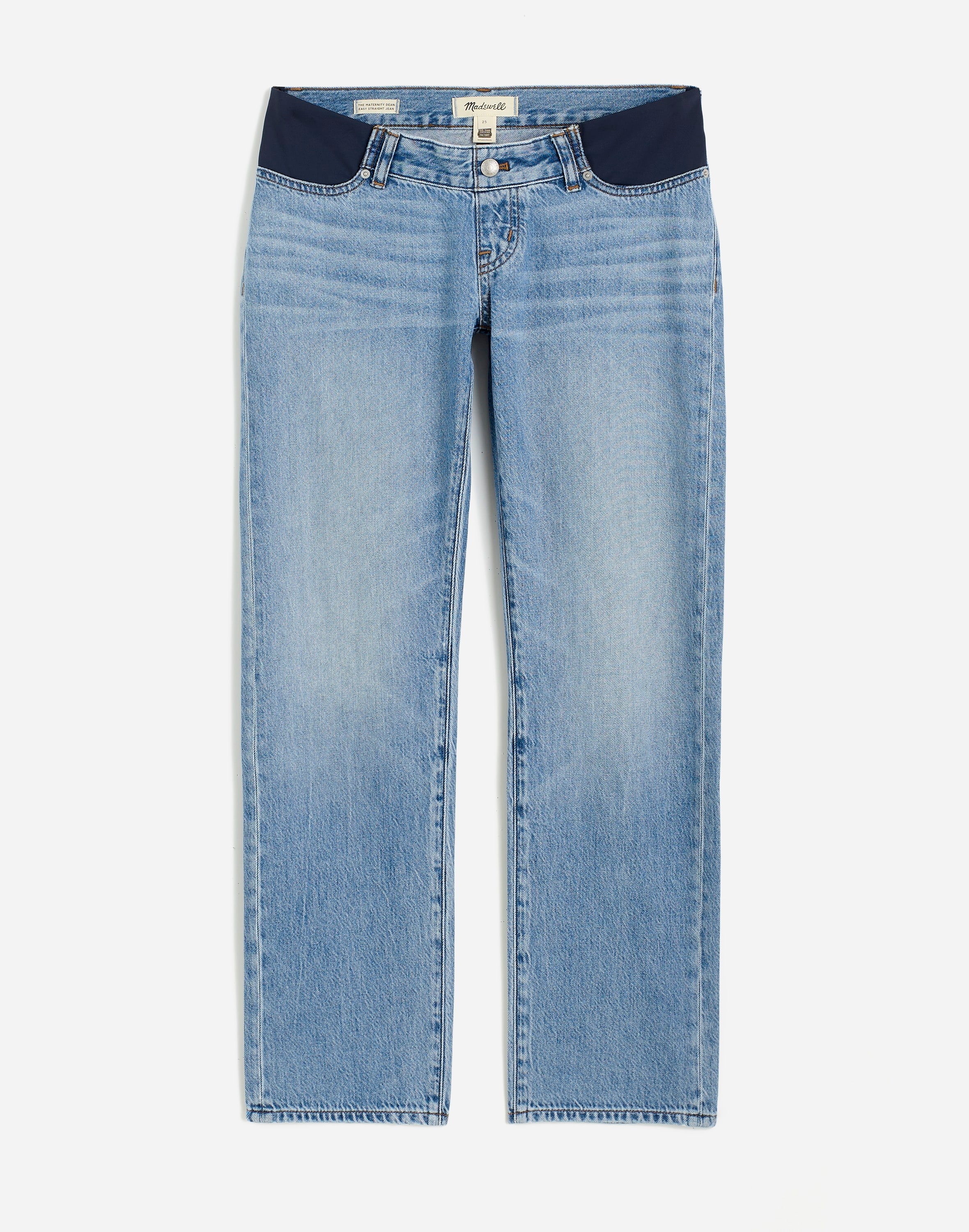 The Maternity Side-Panel Dean Easy Straight Jean: Airy Denim Edition | Madewell