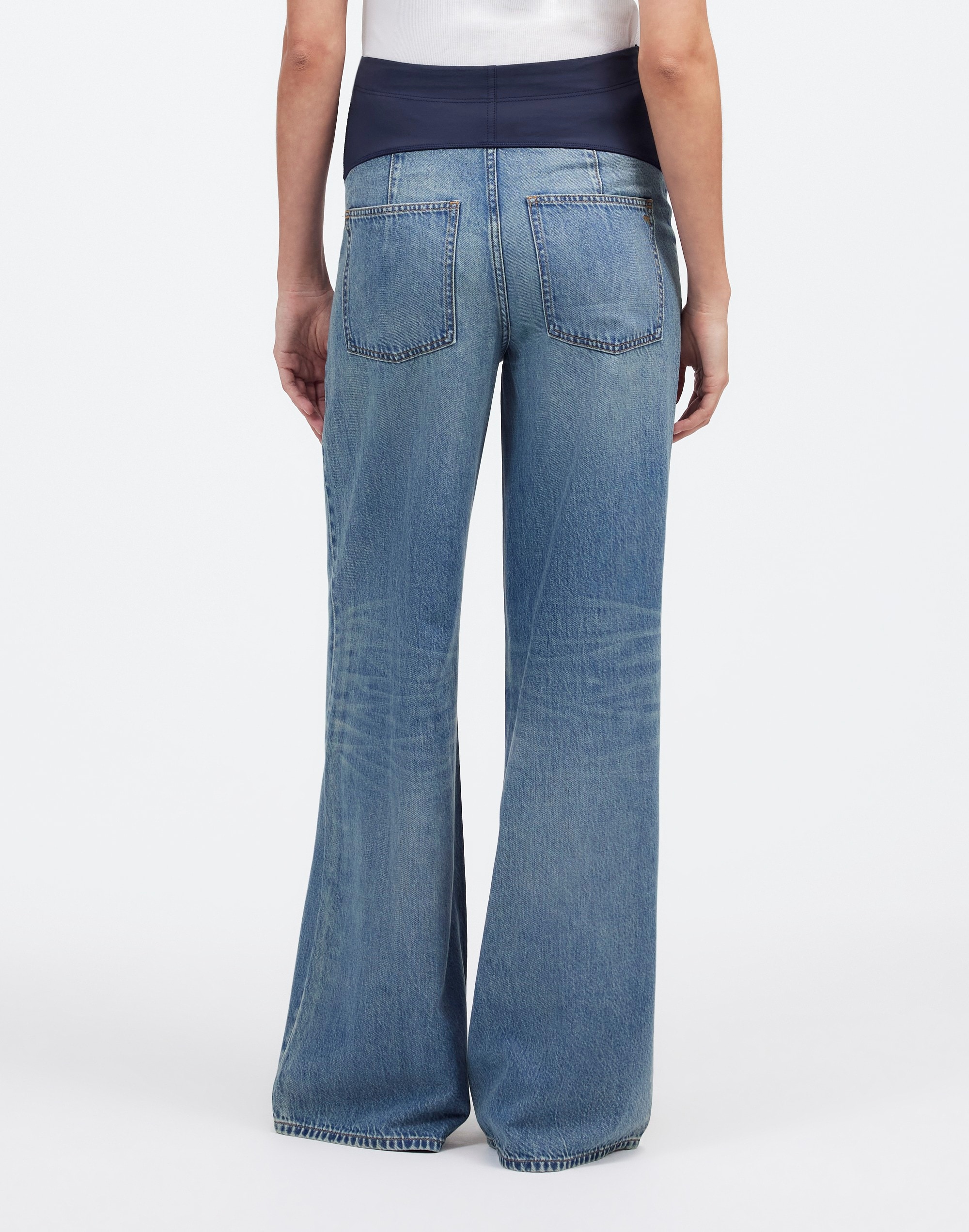 Maternity Over-the-Belly Superwide-Leg Jeans Billings Wash: Airy Denim Edition | Madewell