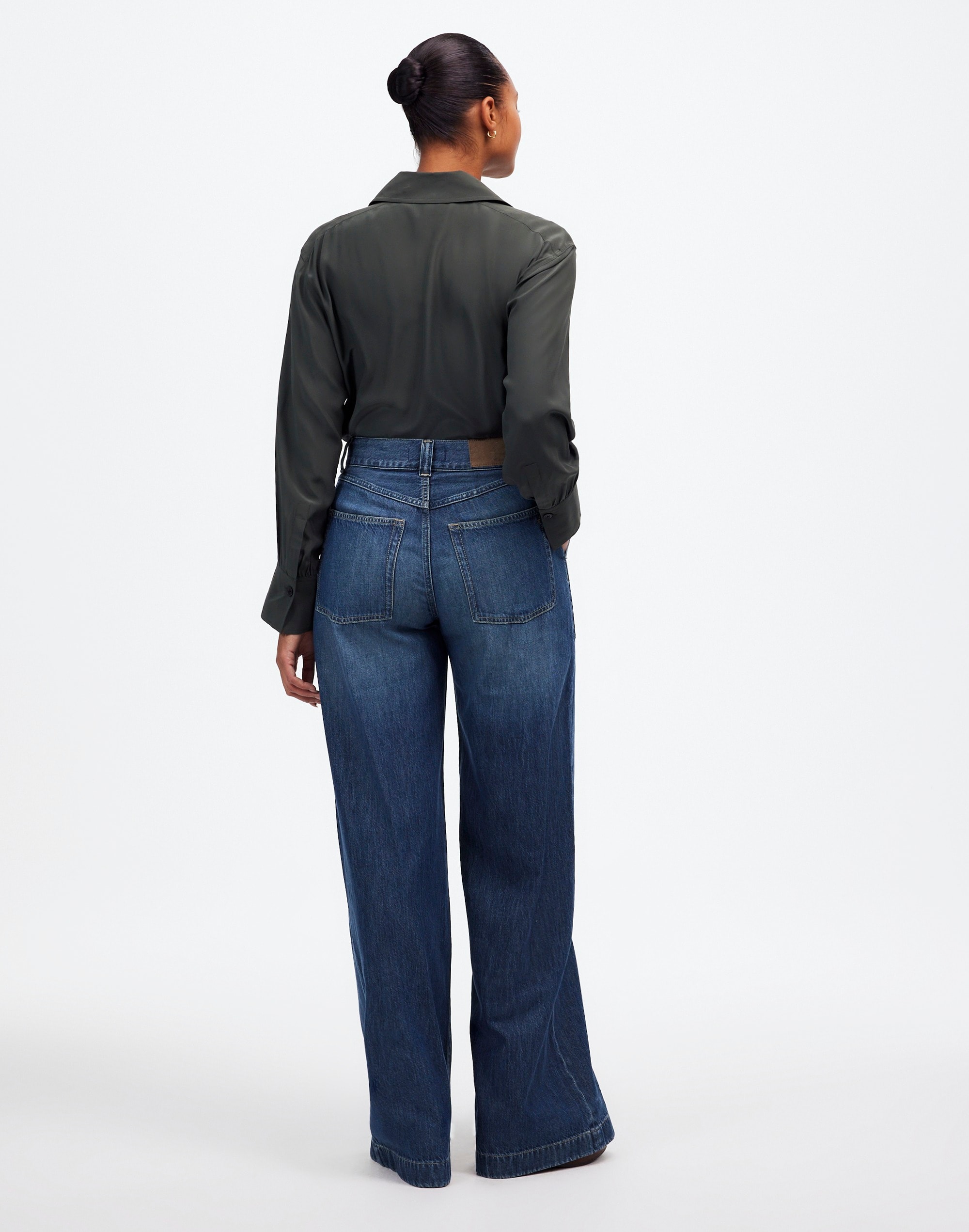 Curvy Superwide-Leg Utility Jeans Lindewood Wash: Airy Denim Edition | Madewell