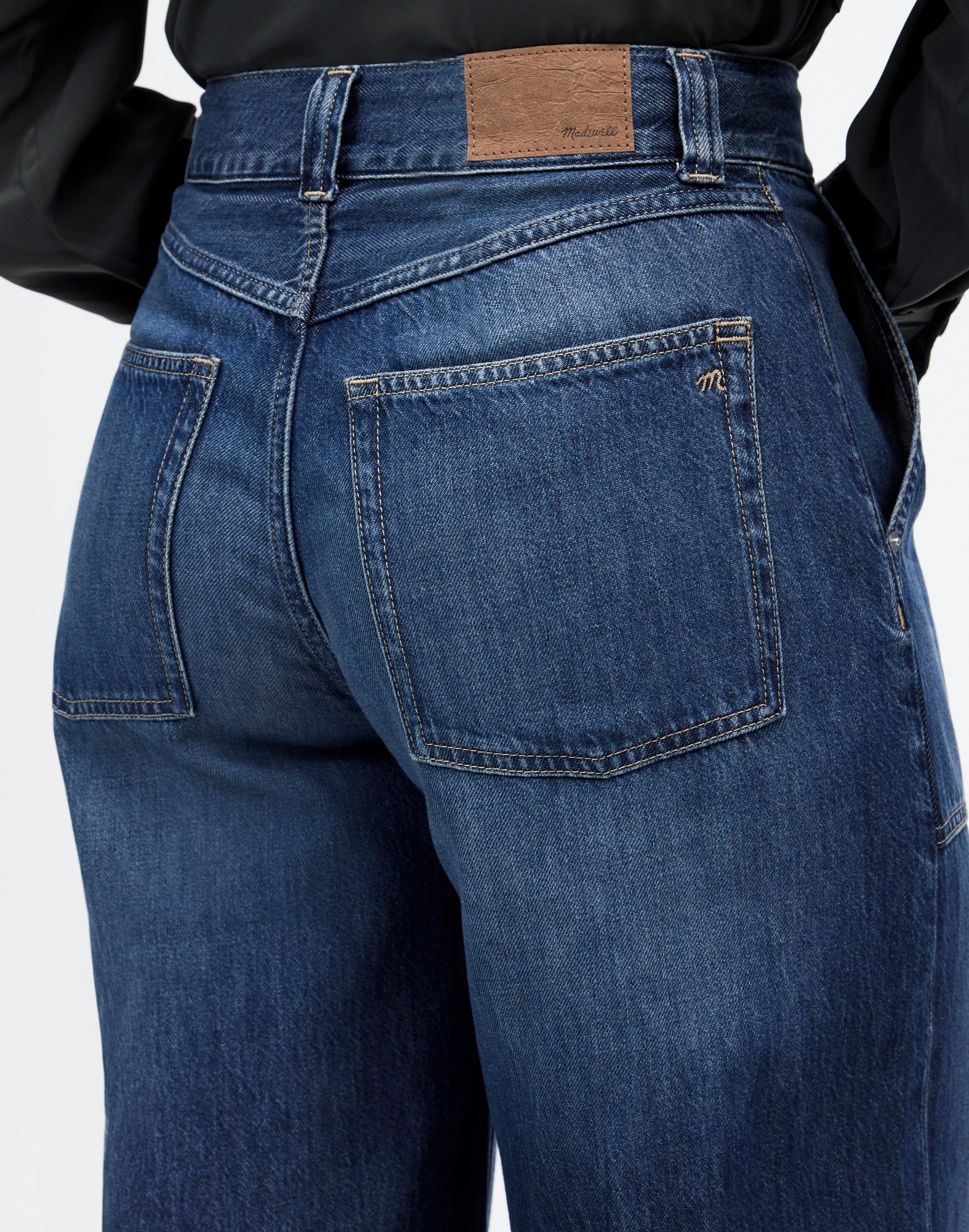 Curvy Superwide-Leg Utility Jeans Lindewood Wash: Airy Denim Edition | Madewell