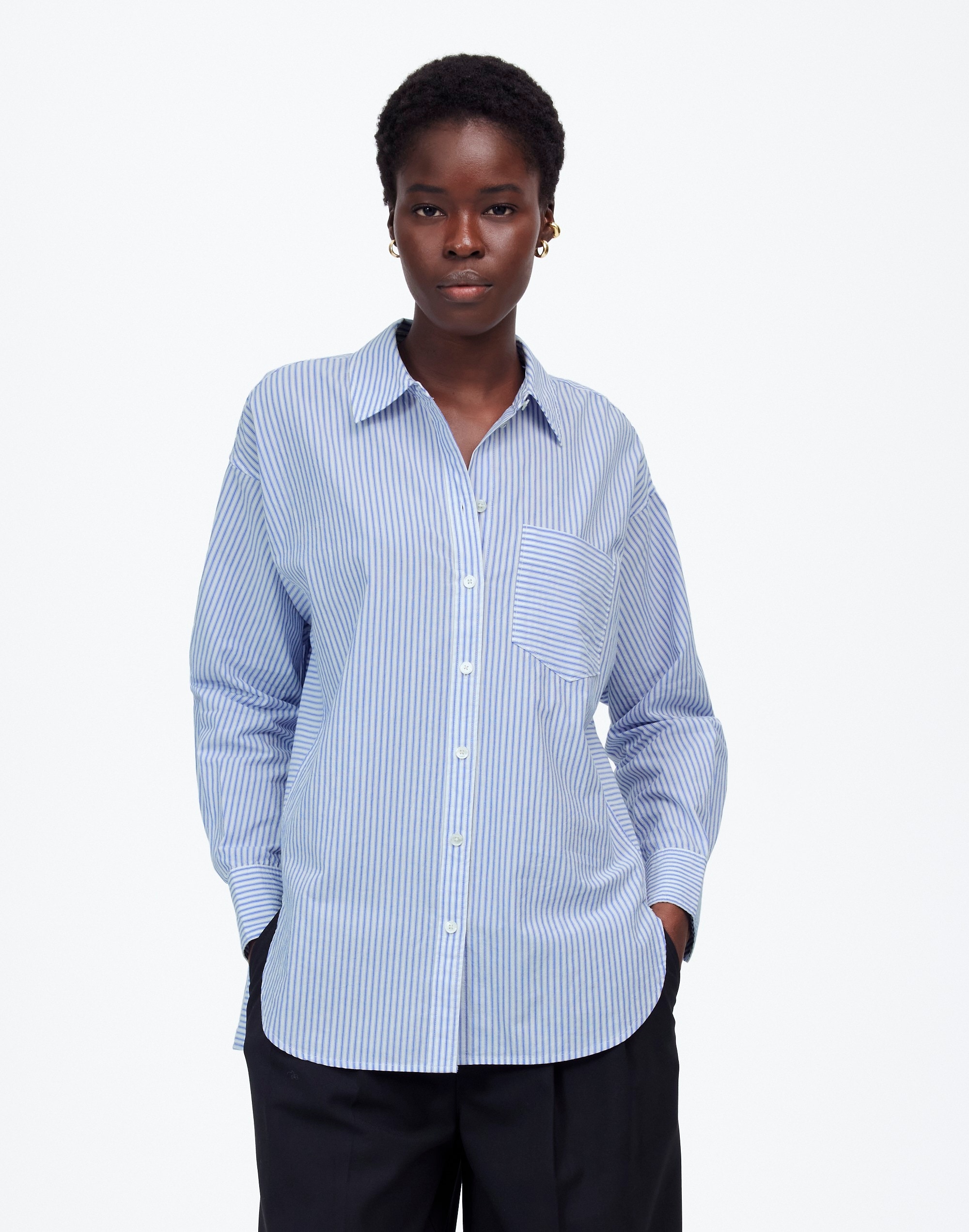 Poplin Side-Panel Shirt | Madewell