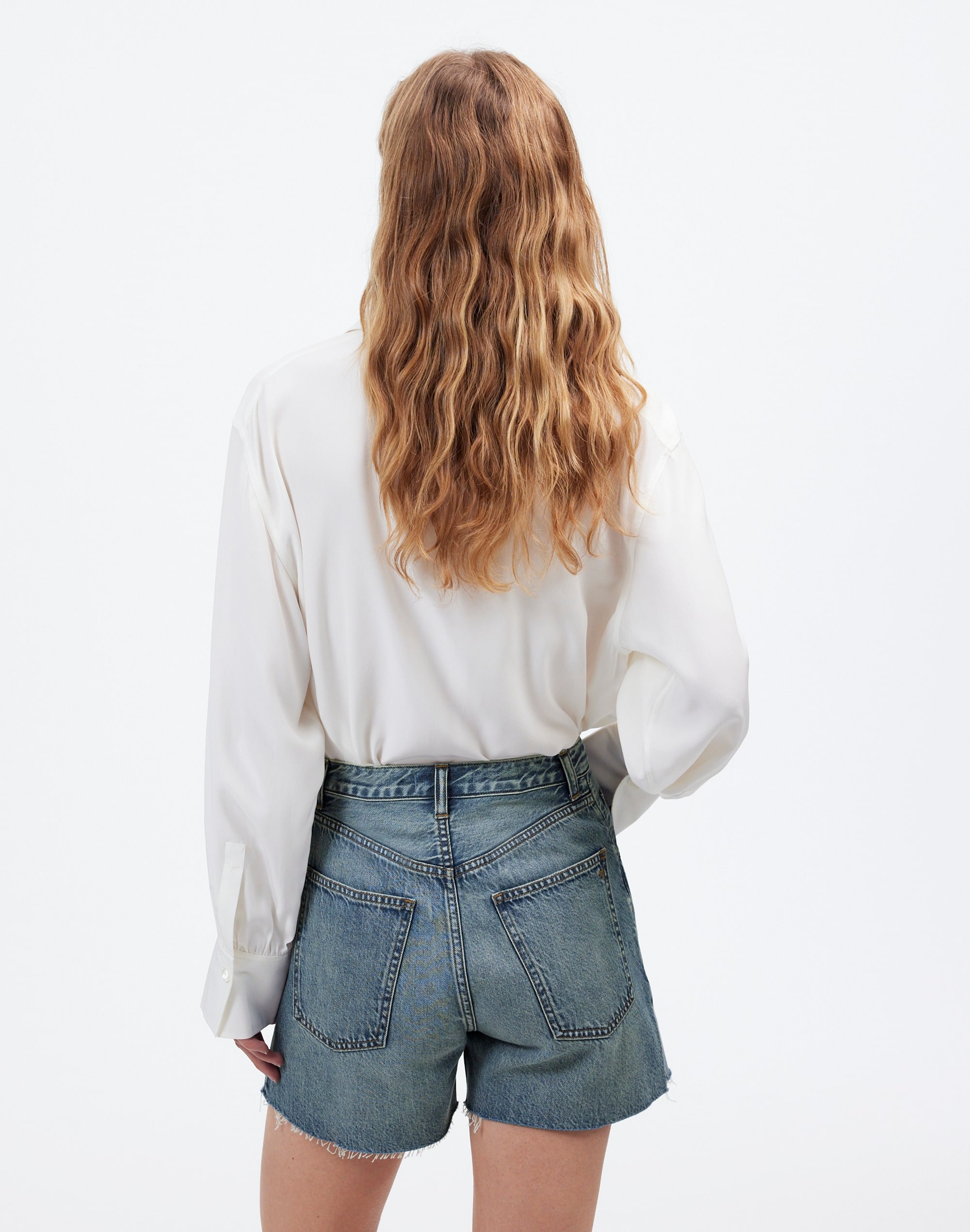 Pleated Low-Slung Denim Shorts | Madewell