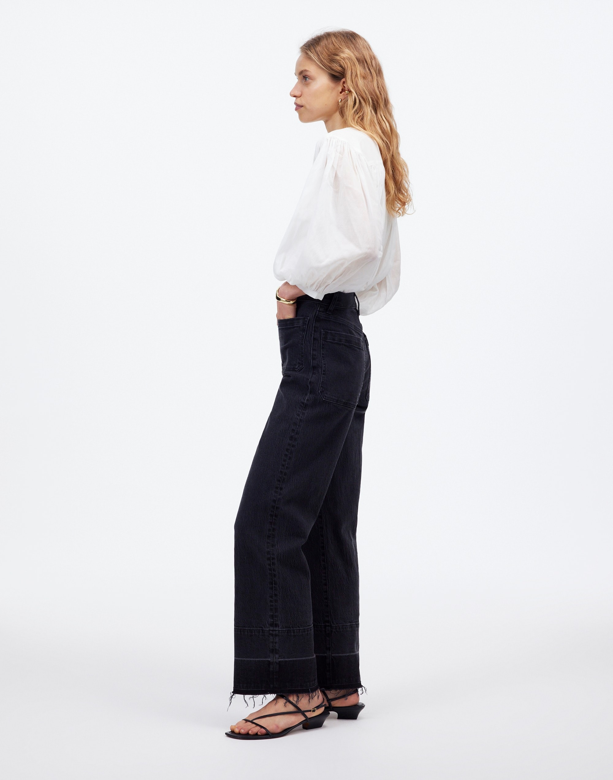 The Emmett Wide-Leg Jean Newtown Wash: Patch Pocket Edition | Madewell