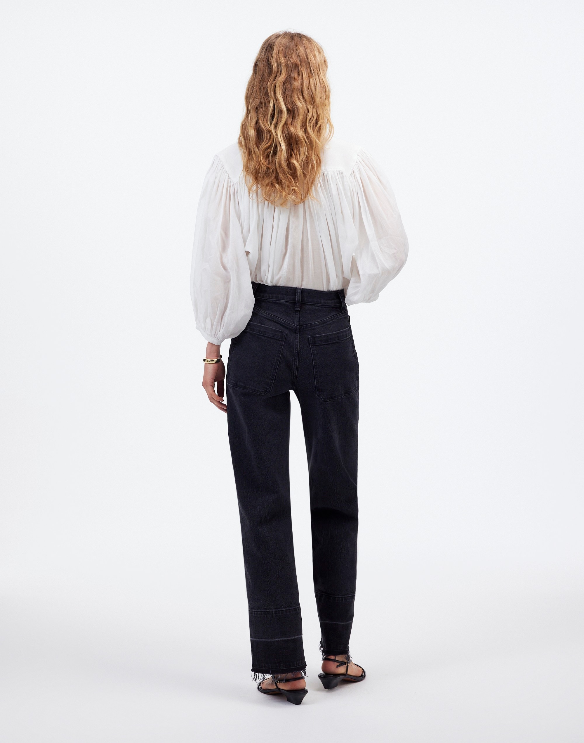 The Emmett Wide-Leg Jean Newtown Wash: Patch Pocket Edition | Madewell