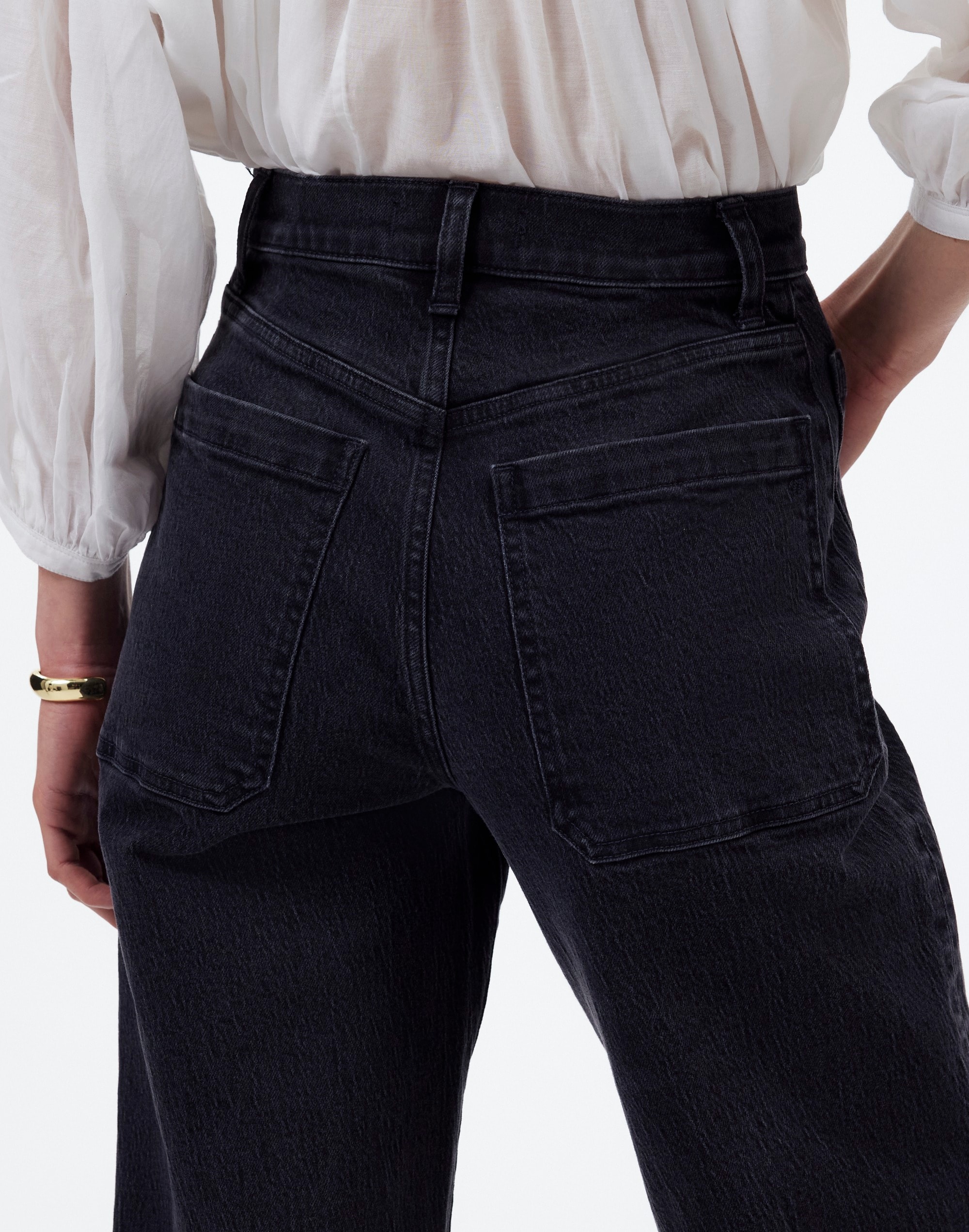 The Emmett Wide-Leg Jean Newtown Wash: Patch Pocket Edition | Madewell