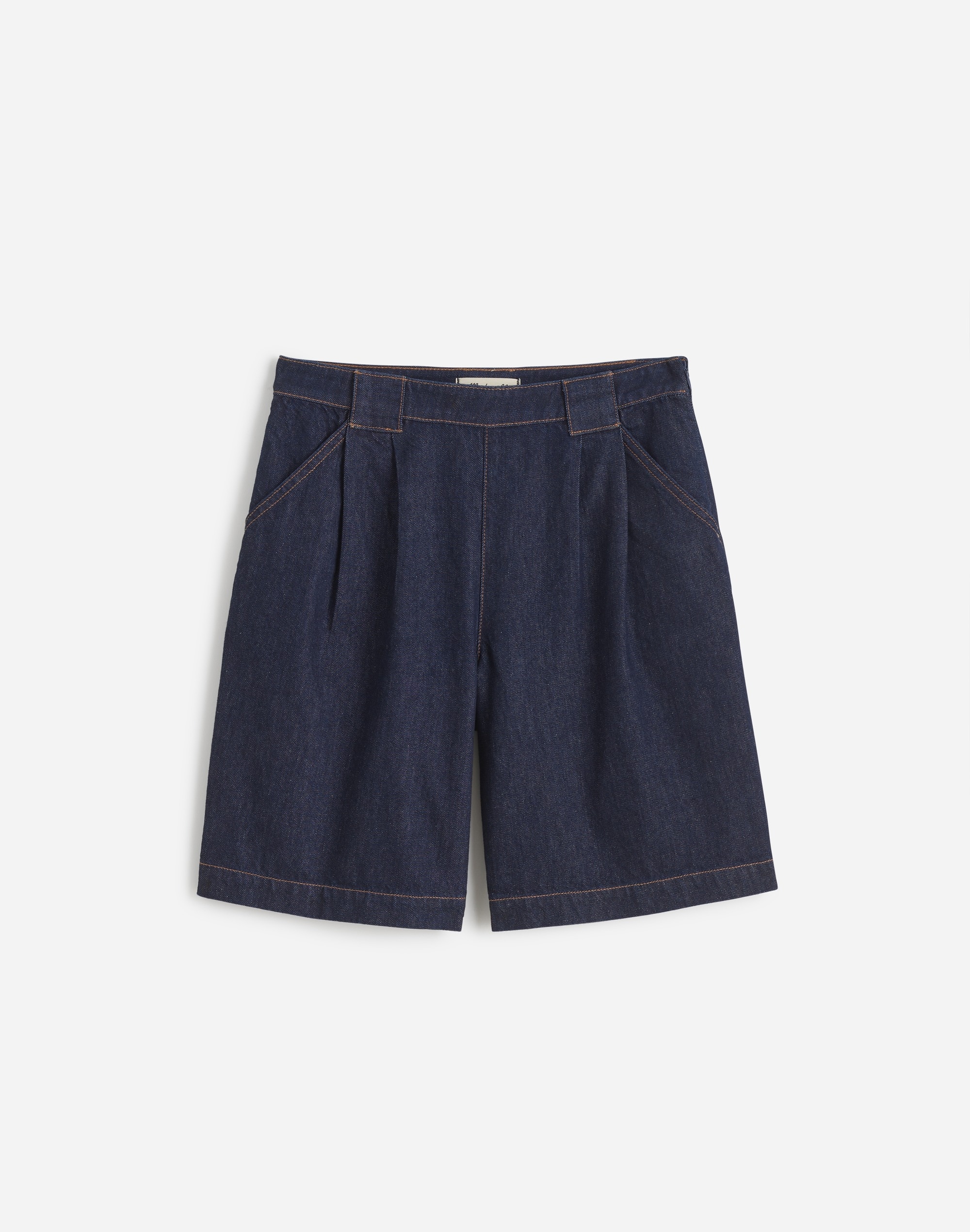 Pleated Denim Trouser Short Essex Wash | Madewell